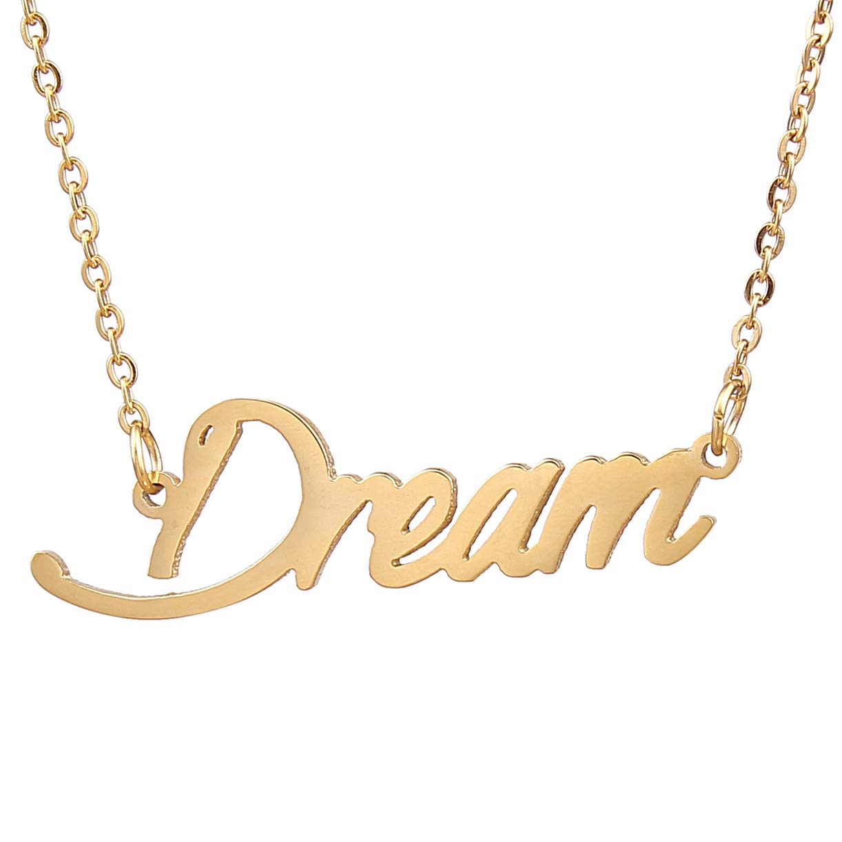 HUAN XUN Personalized Custom Any Name Necklace in Golden Silver Jewelry