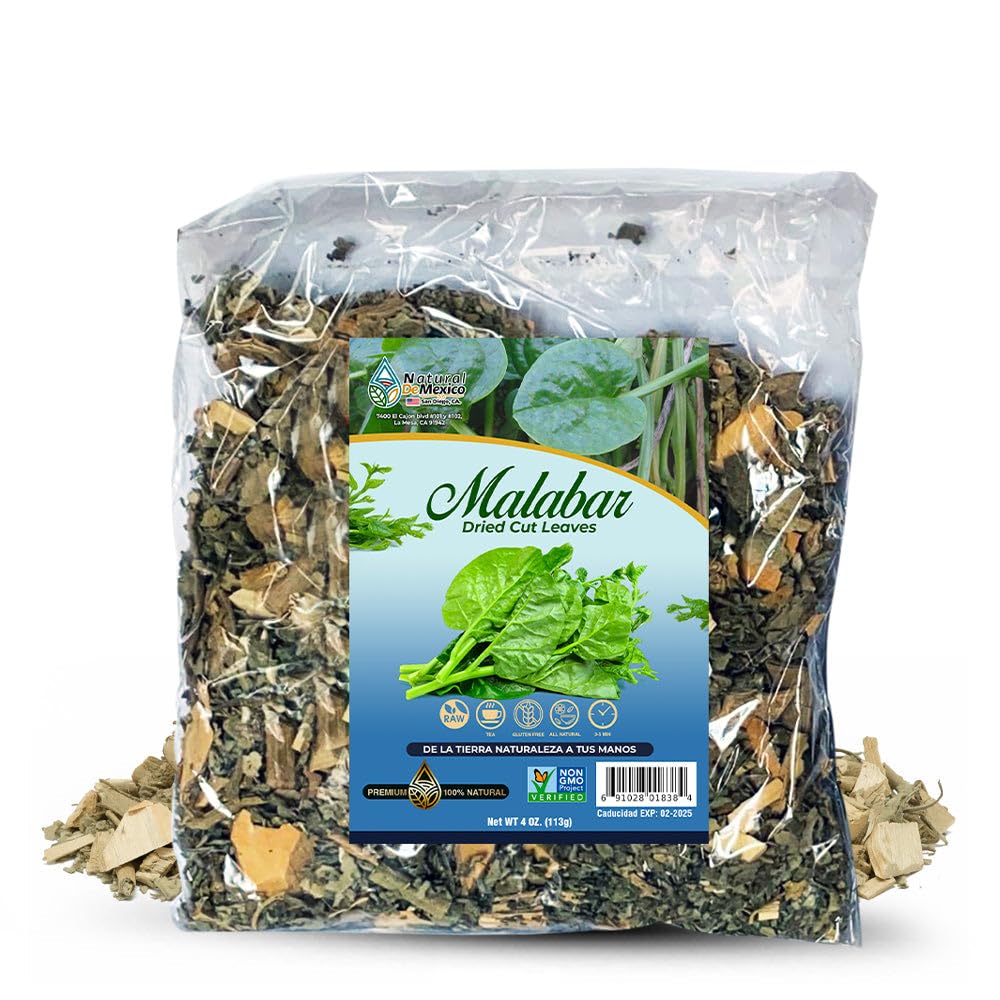 Natural de MexicoNatural De Mexico Malabar Herb Tea 4 oz. 113 grams Spinach Organic Plant