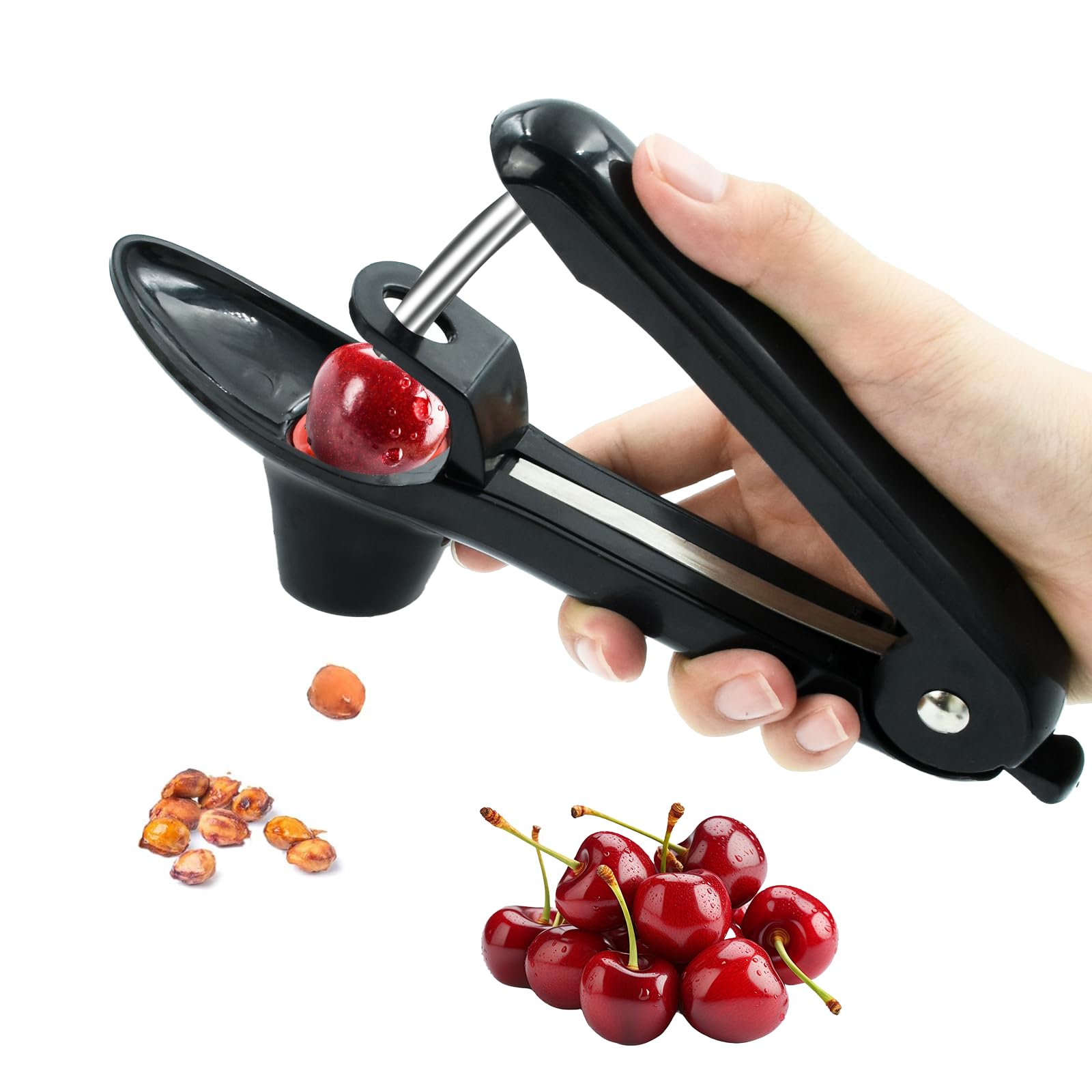 LocisneCherry Pitter, Olive Pitting Tool Cherries Stoner Remover(Black)