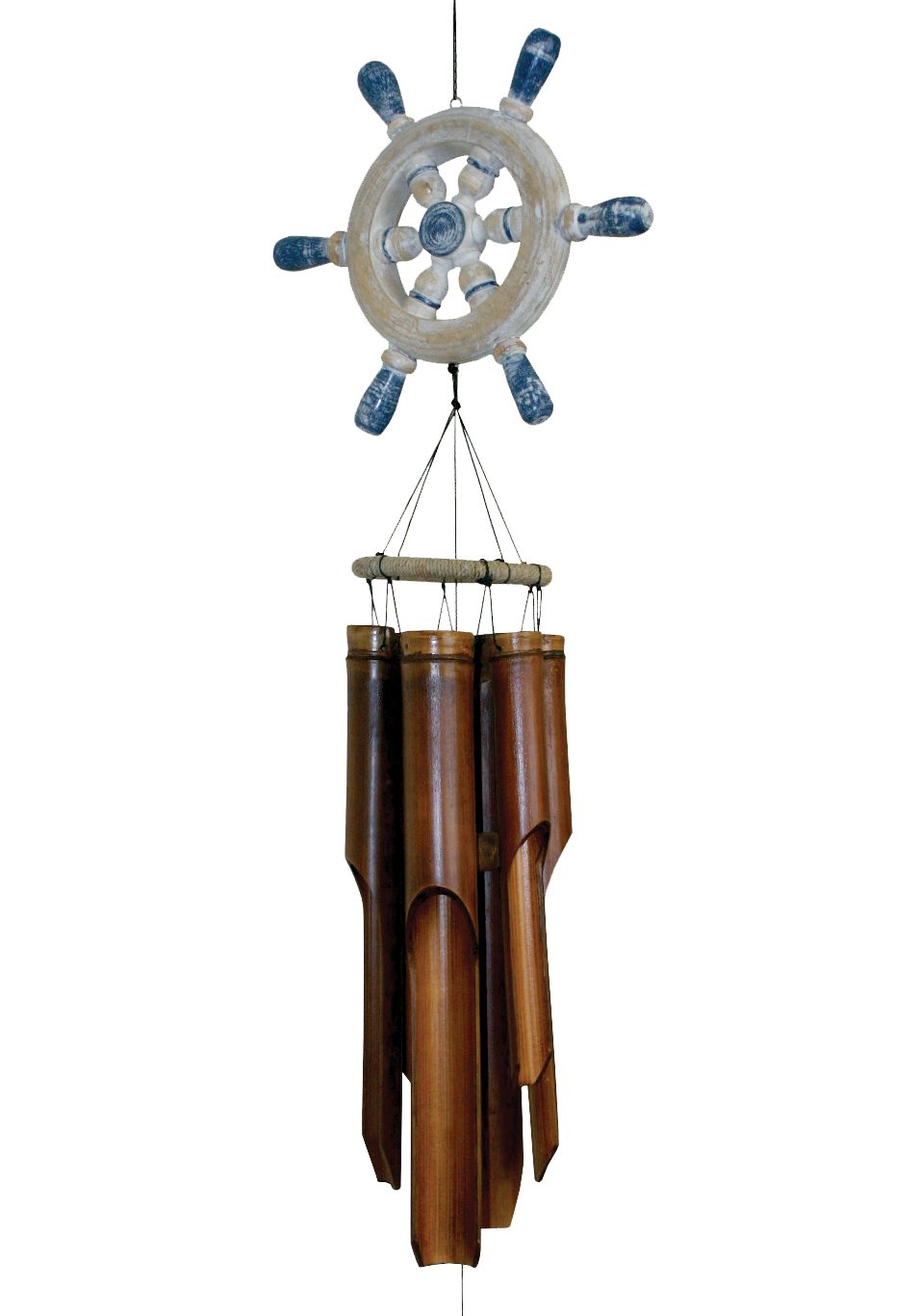 Cohasset 209 Ships Wheel Bamboo Wind Chime