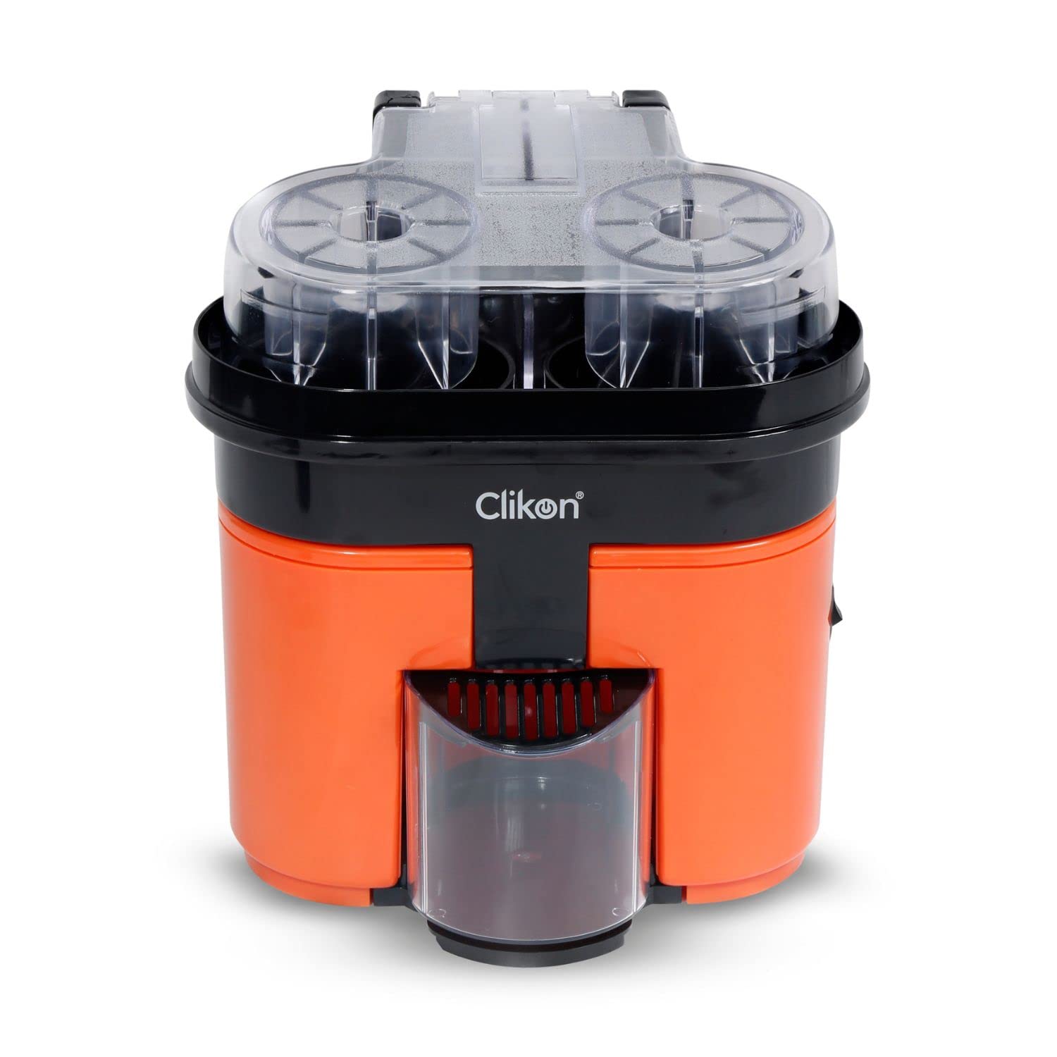 Clikon2 in 1 Citrus Juicer with Dual Squeezer Technology, One Touch Operation, Built-in Citrus Slicer, 90 Watts, 2 Years Warranty, Orange and Black - CK2258