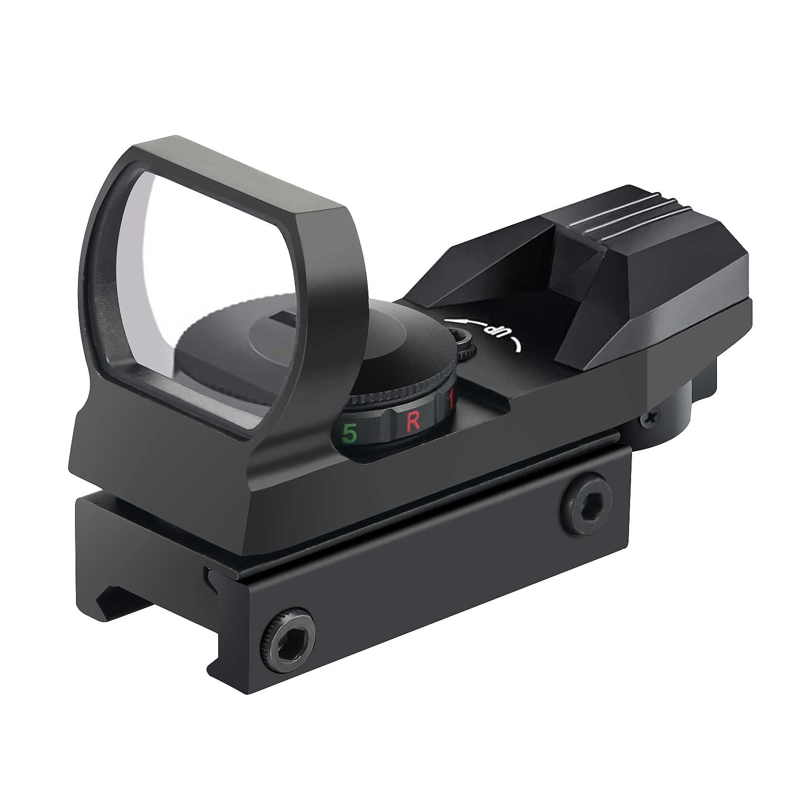 Beileshi Reflex Sight,Adjustable 4 Reticle Styles 5 Brightness Settings Red Green Dot Sight with 20mm Rail Mount