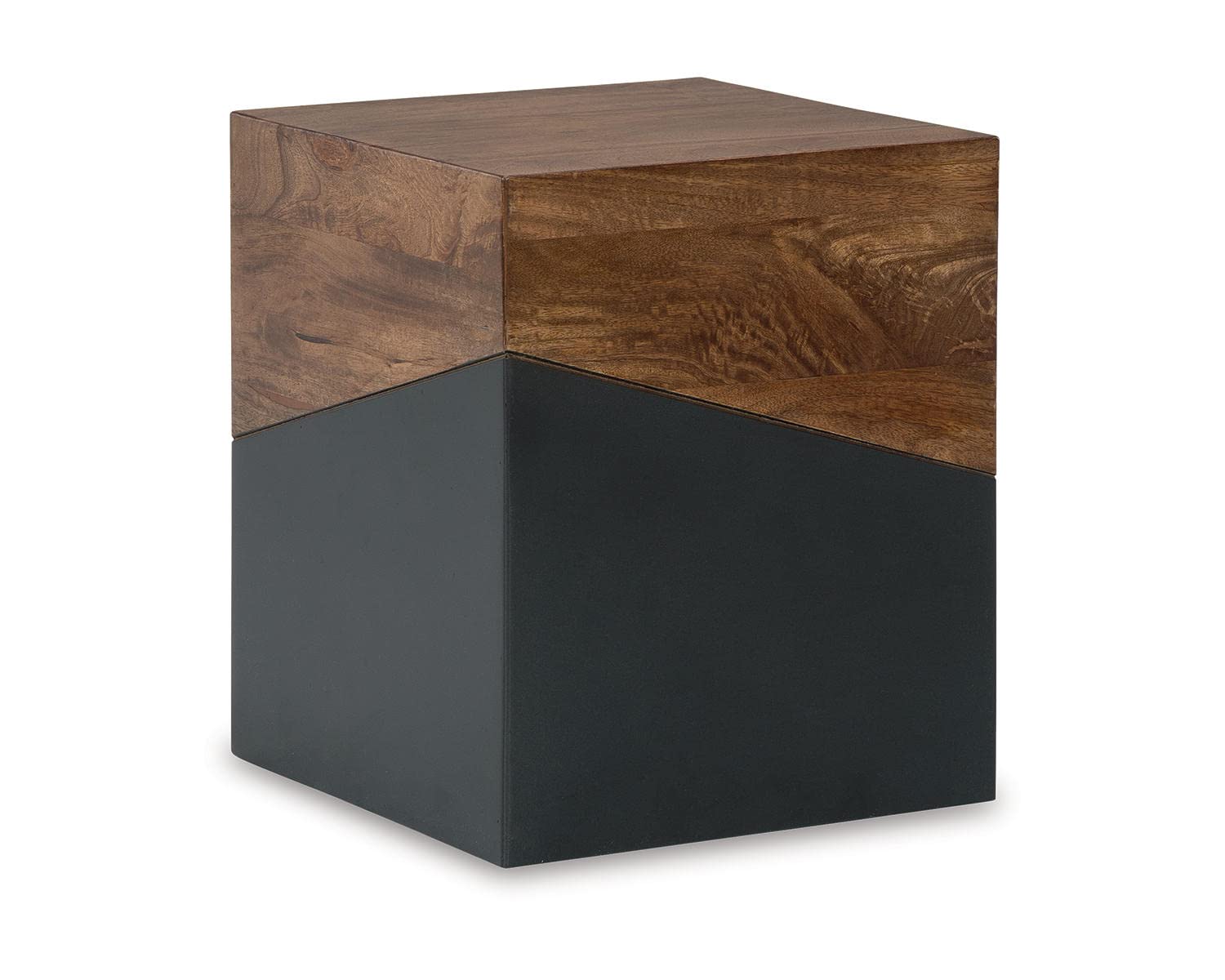 Signature Design by Ashley Trailbend Eclectic Accent End Table, Brown & Gunmetal