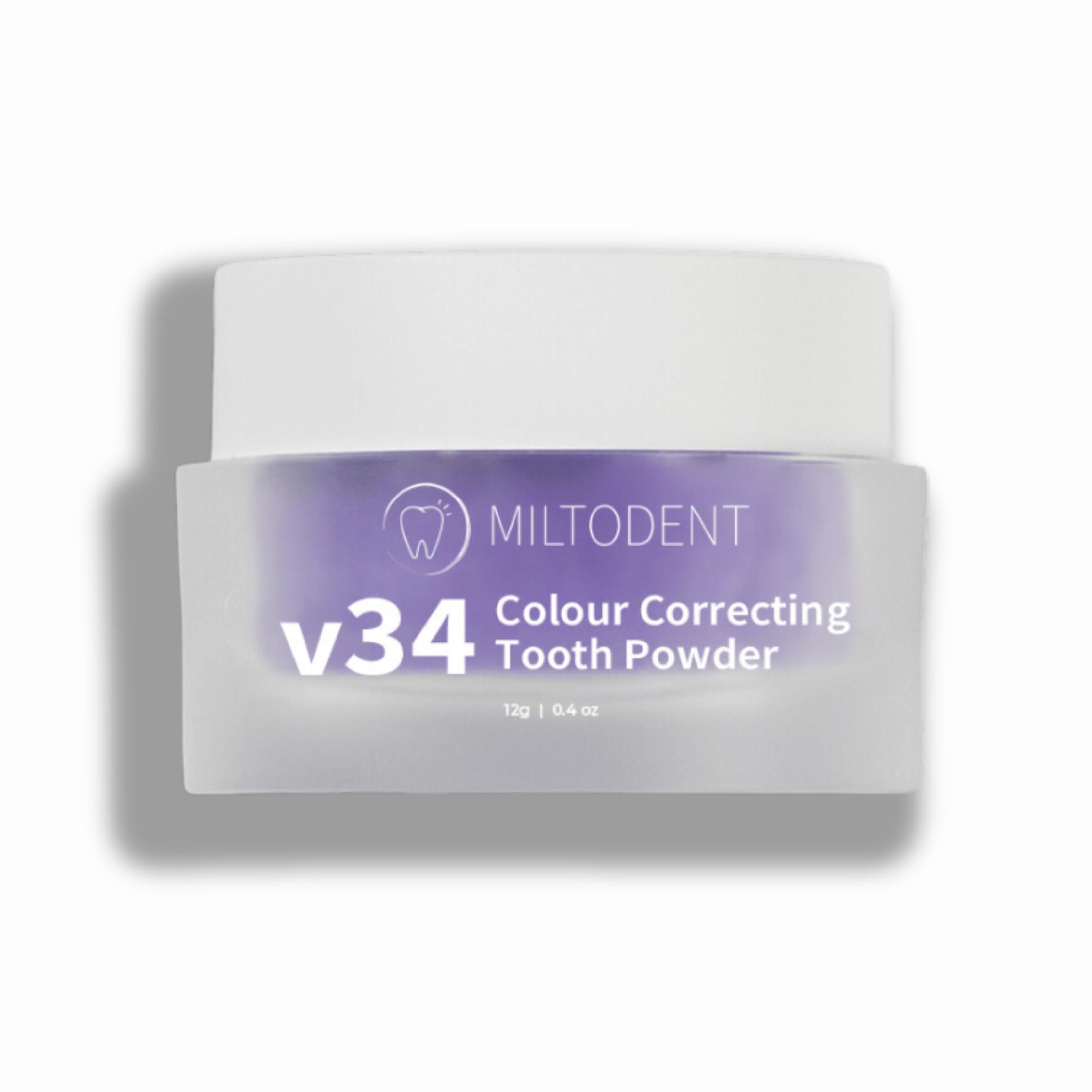 MILTODENTv34 Colour Correcting Teeth Whitening Powder, Stain Removal Powder, Purple Teeth Powder, Tooth Stain Removal