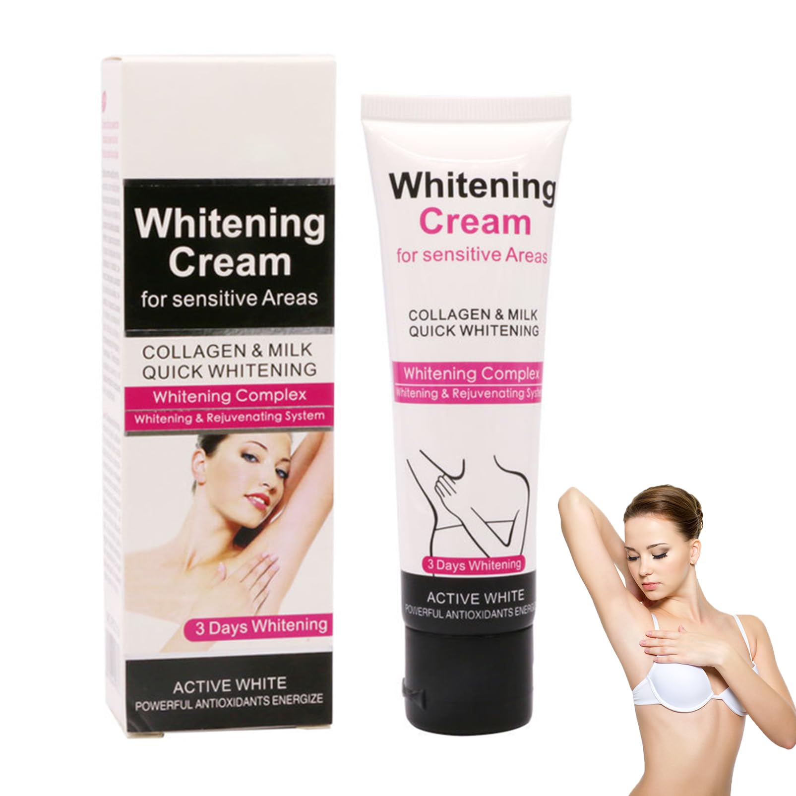 Underarm Whitening Cream, Whitening Cream, Skin Lightening Cream, Armpit Whitening Cream, Skin Whitening Cream for Knees with Vitamin E Cream, Lightening Cream for Knees& Elbows & Leg (Body Cream #1)