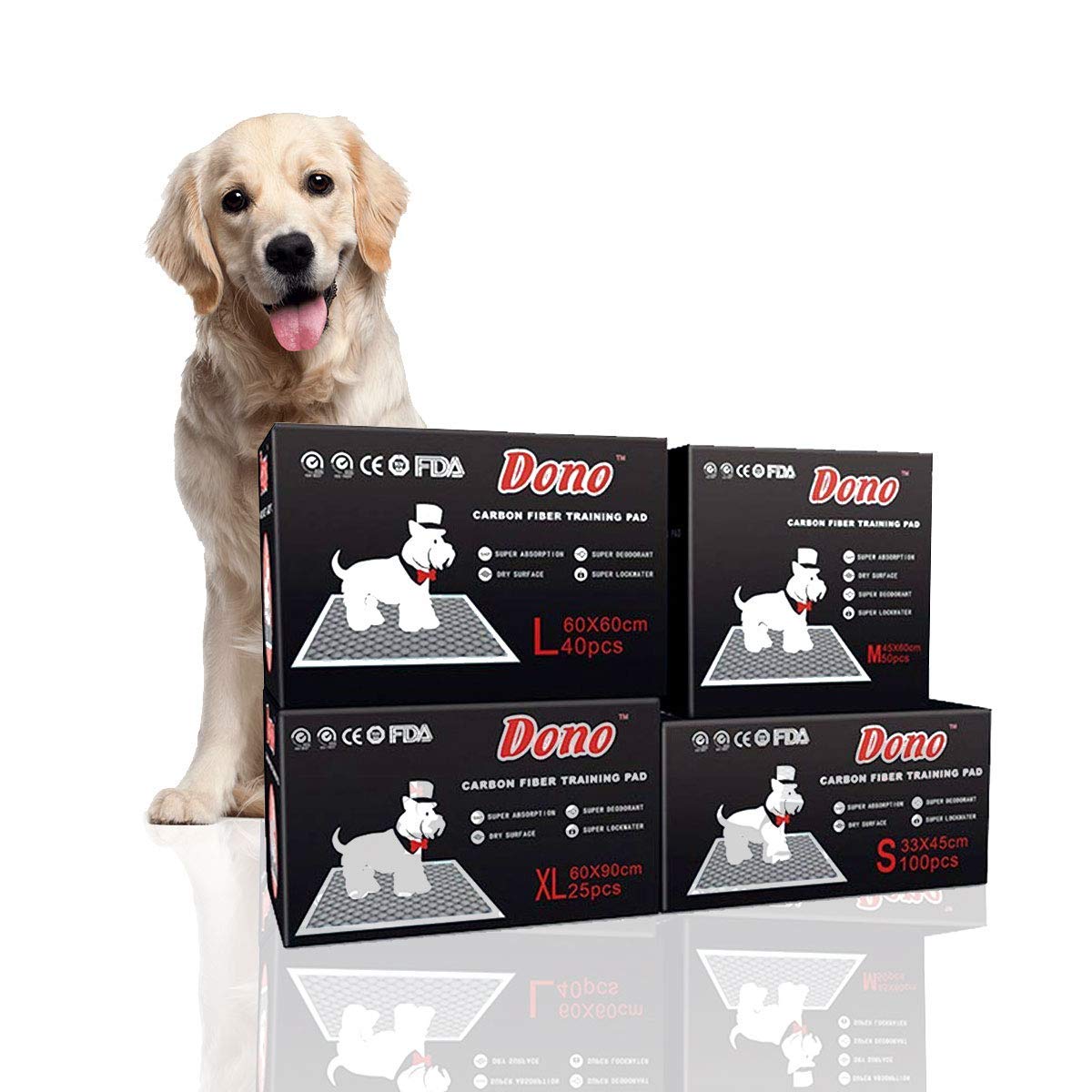 DONO Training Pads for Dogs, Non-Slip Puppy Pads, Pets Comfortable and Secure (Large)