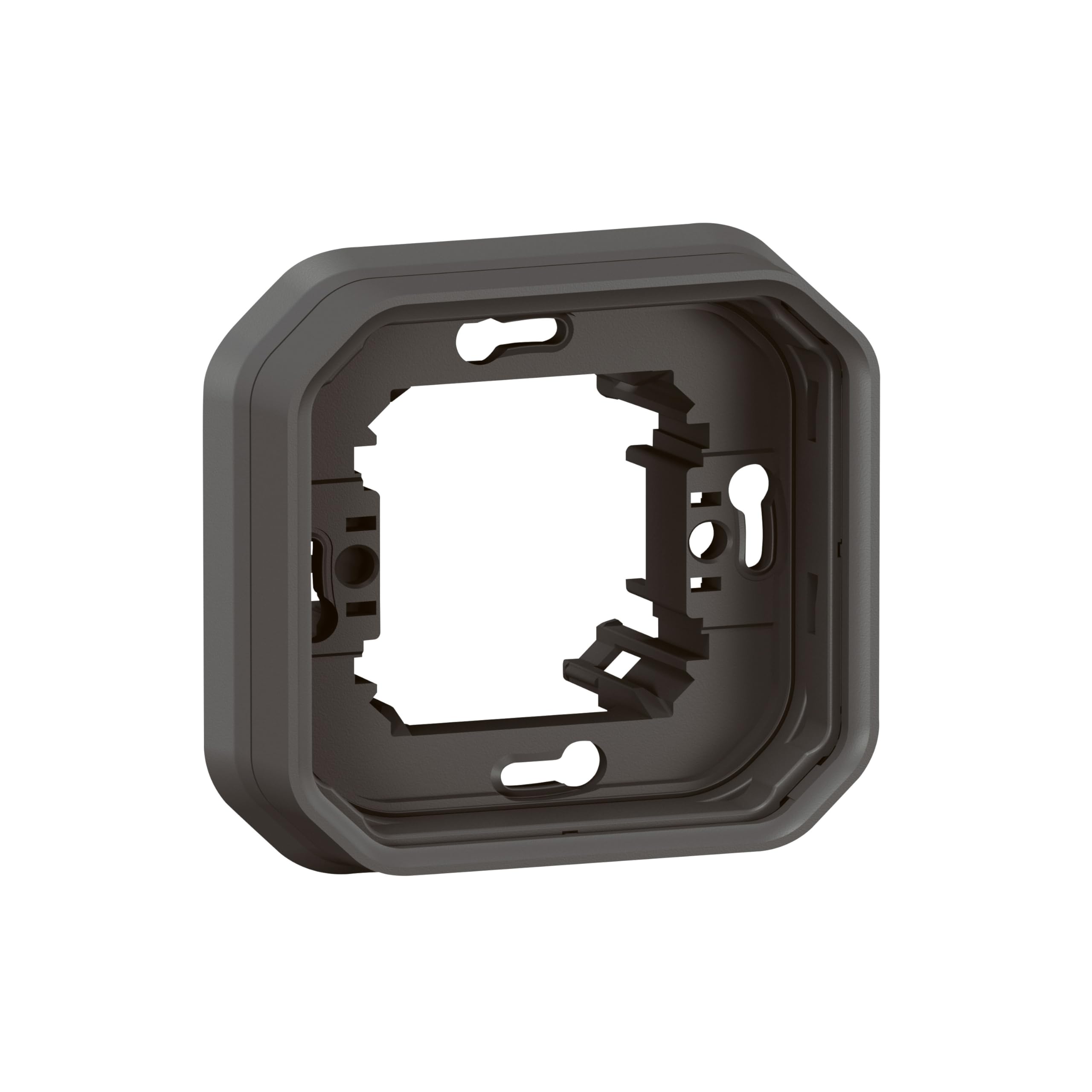 LEGRAND, Plexo New 069606L Flush-Mounted Support Frame for Wet Rooms 1-Way Anthracite