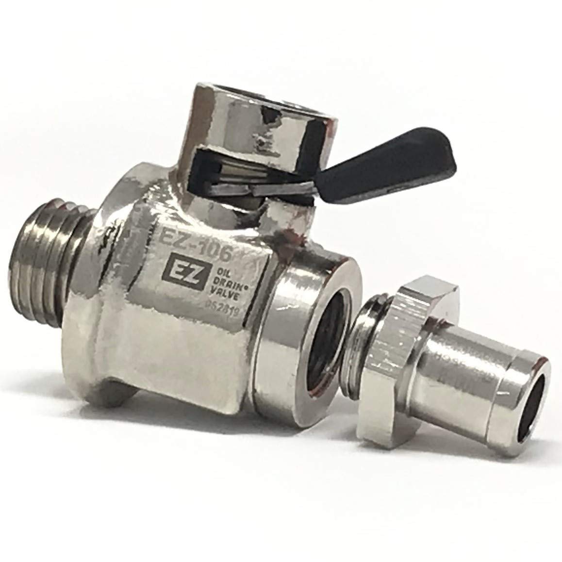 EZ Oil Drain Valve Ez-106 with Removable Hose End Combo