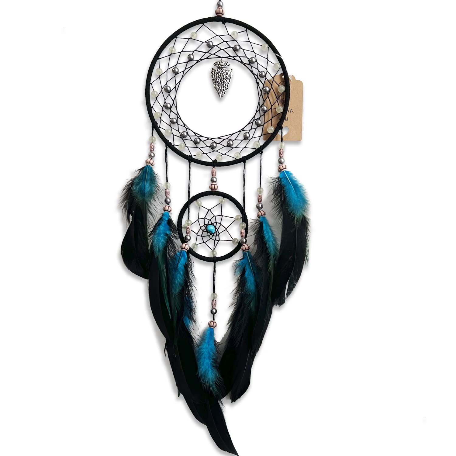 Dream Catchers Handmade Feather Native Home Wall Decoration Blue Viking