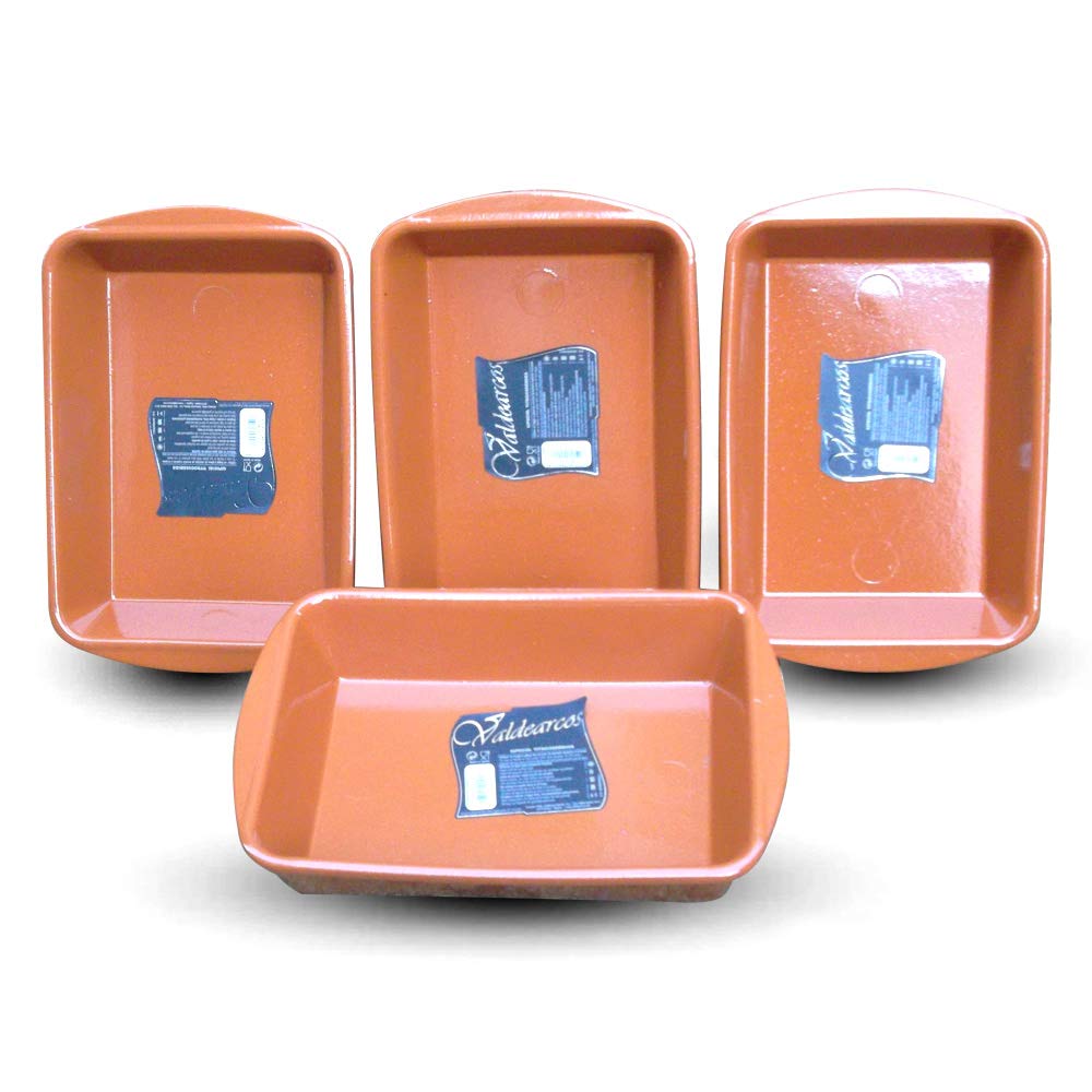 Set of 4 Spanish Terracotta Tapas / Lasagne Dishes / Cazuelas - 26cm x 19cm