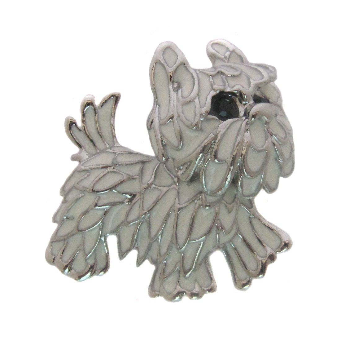 Brooch BoutiqueEnamel Westie Brooch/West Highland Terrier/Dog Brooch