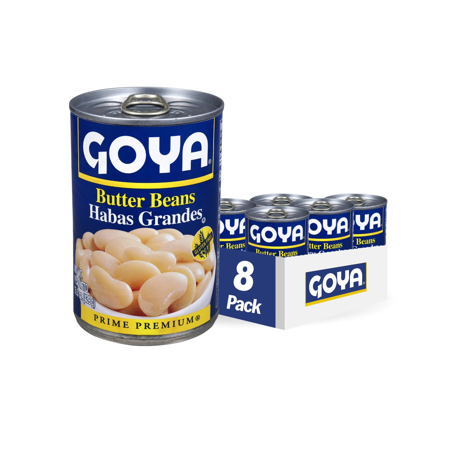 GoyaFoods Butter Beans, 15.5 Ounce (Pack of 8)