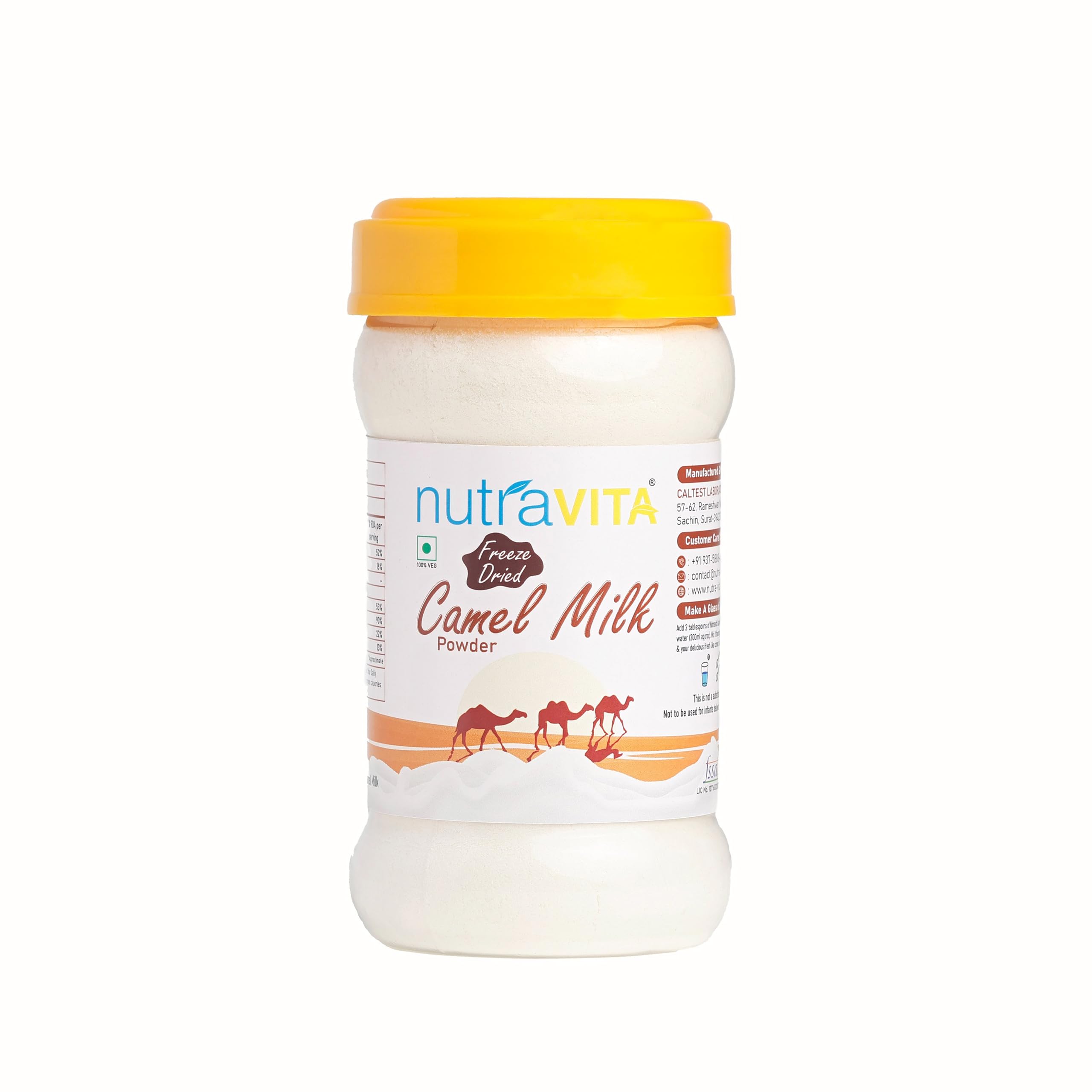 Nutra Vita Freeze Dried Camel Milk Powder |100% Natural |100 Grams | Preservative Free