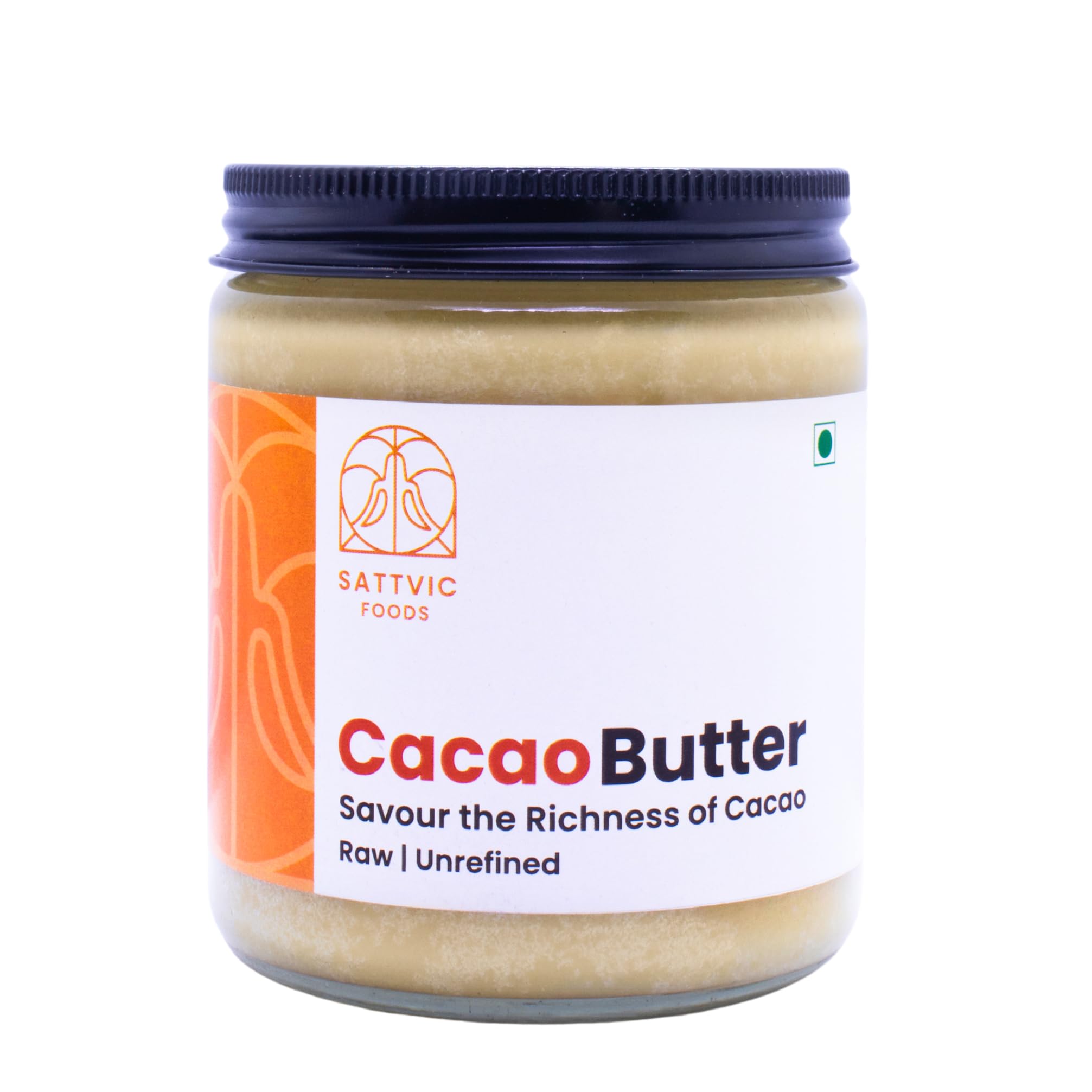 Sattvic Foods Prime Pressed Cacao Butter (200 g) | Raw and Unrefined | Highest Food Grade Cacao Butter | Rich in Antioxidants and Vitamin E | Use in Chocolates, Desserts and Cosmetics.