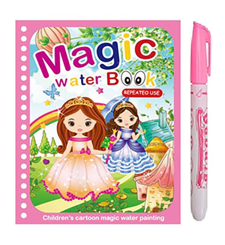 Storio Water Magic Book, Magic Doodle Pen, Coloring Doodle Drawing Board Games for Kids, Educational Book for Growing Kids Pack of 1 Book