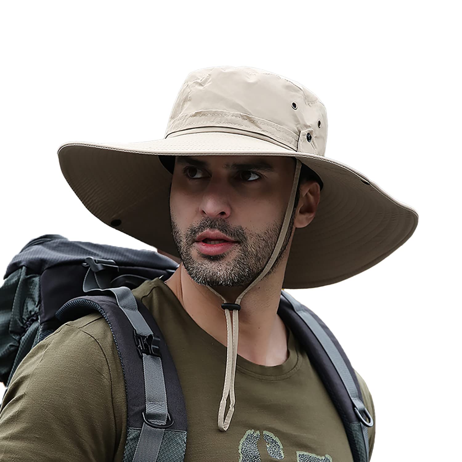 ULHYCSun Hat for Men & Women, Wide Brim Bucket Hat UV Protection Boonie Hat for Fishing Hiking