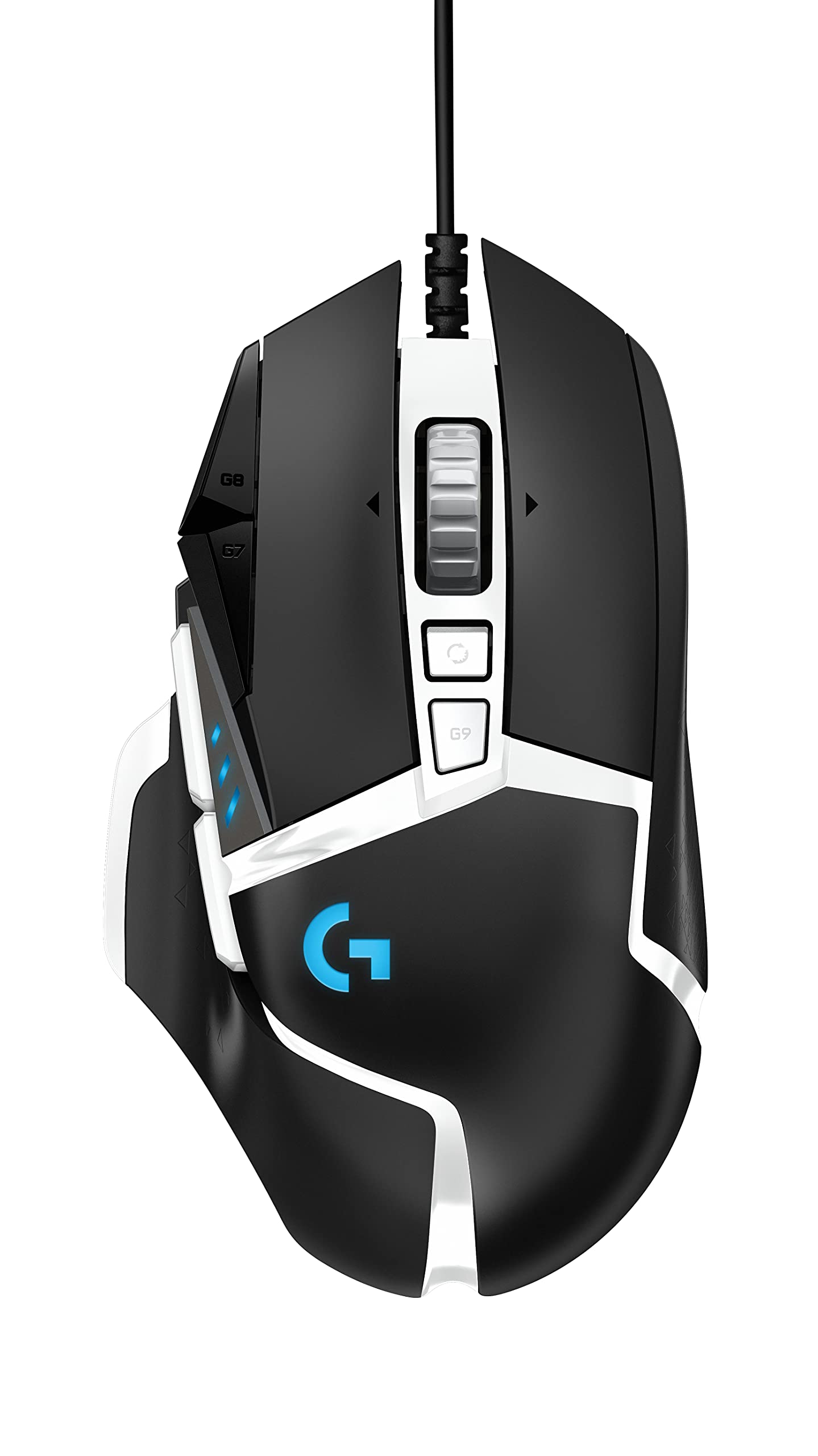 Logitech G502 HERO Gaming-Maus Special Edition mit HERO 25K DPI Sensor, RGB-Beleuchtung, Gewichtstuning, 11 programmierbare Tasten, anpassbare Spielprofile, PC/Mac - Schwarz/Weiß