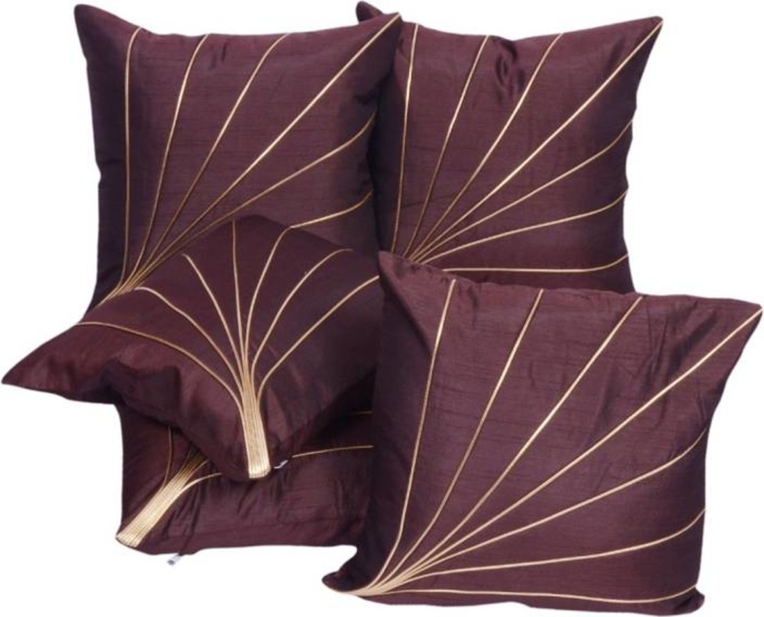 Desi Hault Cushion Cover 12x12 Set of 5 Designer Brown Color (30cm x 30cm)