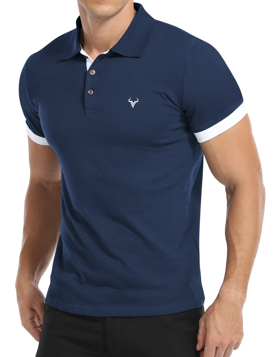 YTDMen’s Classic Polo Shirt Short Sleeve Shirts Lightweight Slim Fit Casual Tops