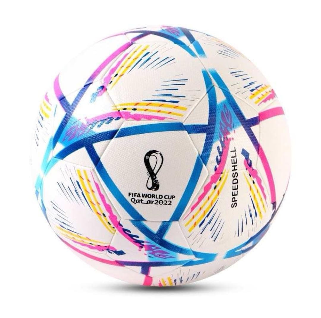 B BREXEM Brexem Soccer Football Ball - Official World Cup 2022 Pro Football Quality - Size 5 - High Performance Precision and Control - Durable for Intense Matches and Training