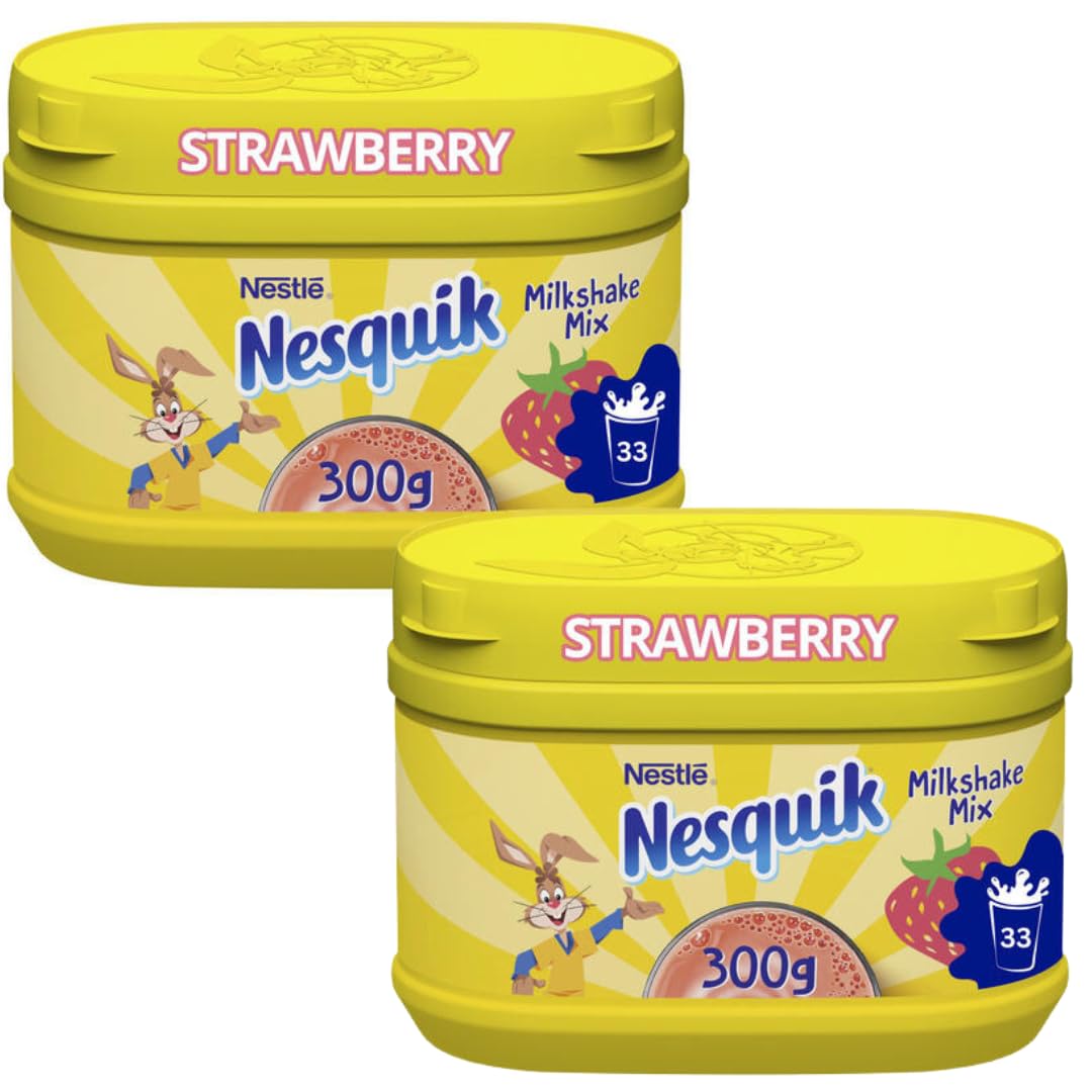 Milkshake Powder Bundle with Nesquik Strawberry Milkshake Tub 300g (2 Pack)