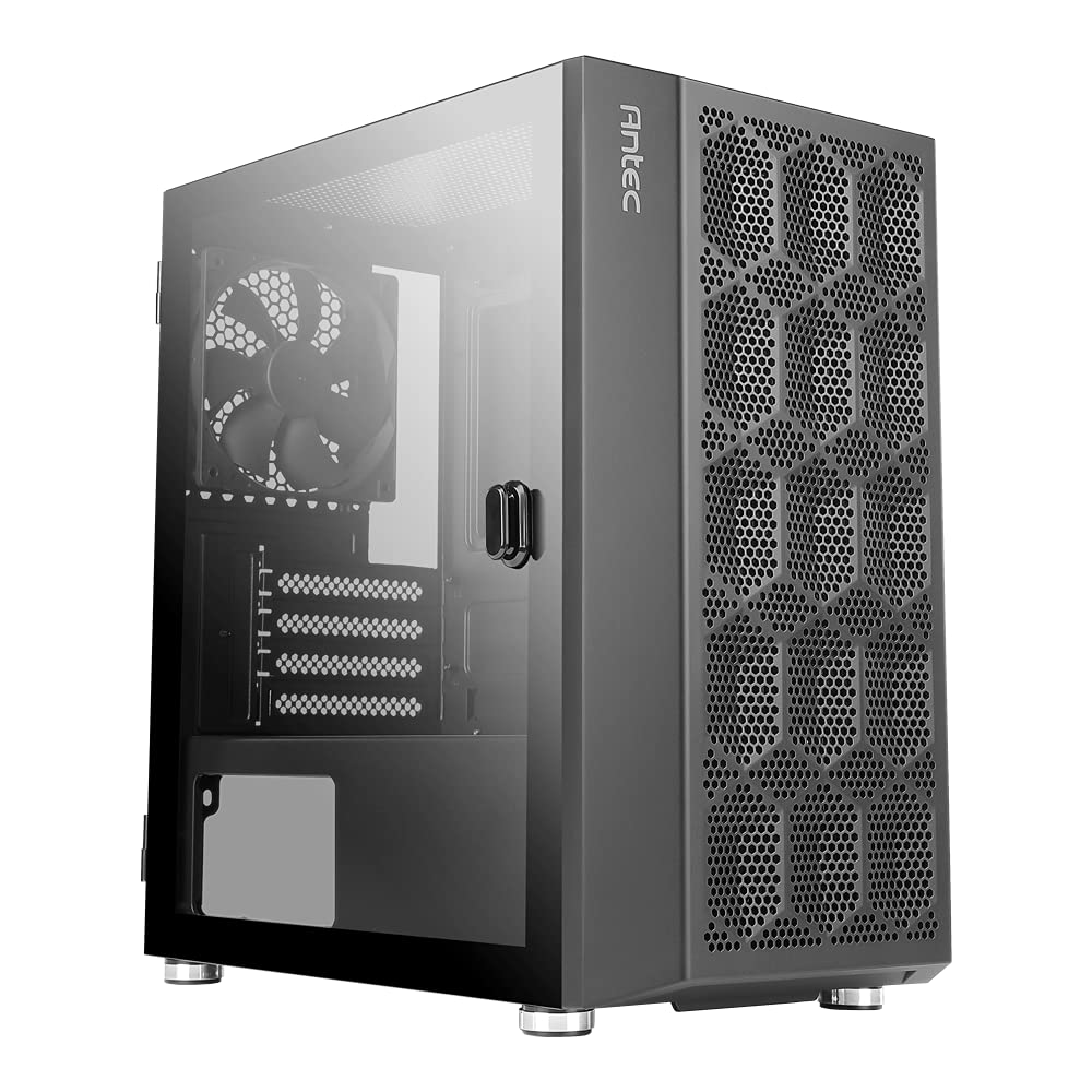 Antec NX200 M, Micro-ATX Tower, Mini-Tower Computer Case with 120mm Rear Fan Pre-Installed, Mesh Design in Front Panel Ventilated Airflow, NX Series, Black, (CJ11132623)