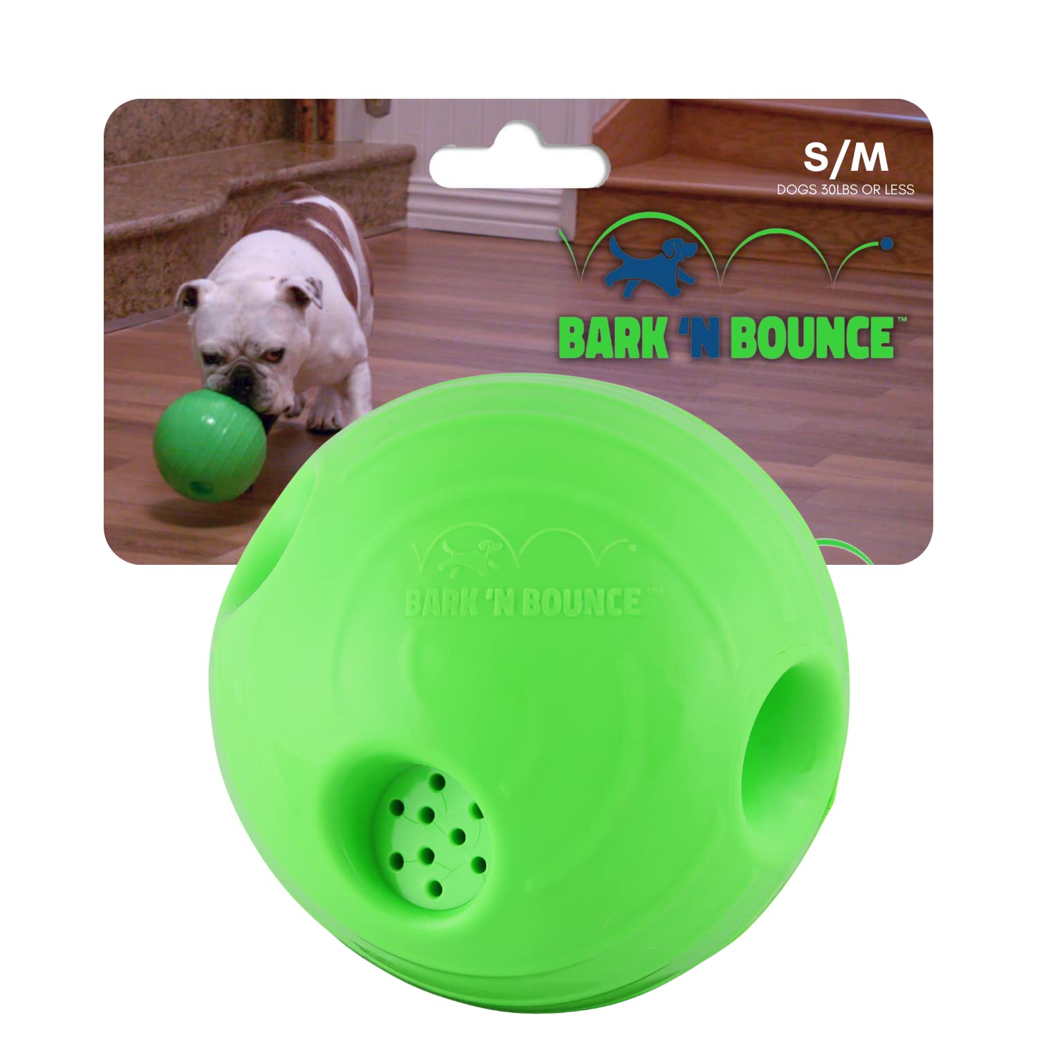 MISTIC COOLBark N Bounce: The Interactive Dog Toy Ball That Bounces and Laughs, Engaging Your Dog's Natural Instincts | Small/Medium 3.75in | Dogs 30lbs and Under