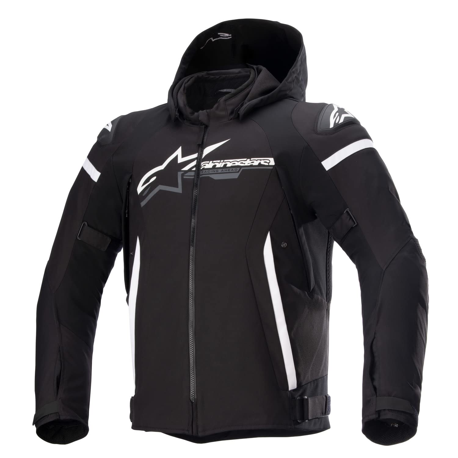 Alpinestars Zaca Mens Waterproof Motorcycle Jacket Black/White SM