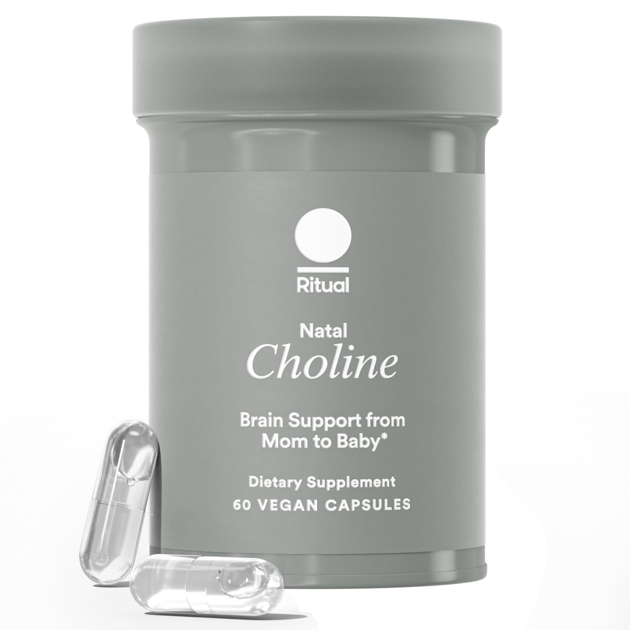 RitualNatal Choline Supplement, 550mg, Supports Baby’s Cognitive Function When Taken During Pregnancy and Choline Content in Breastmilk*, 30 Day Supply