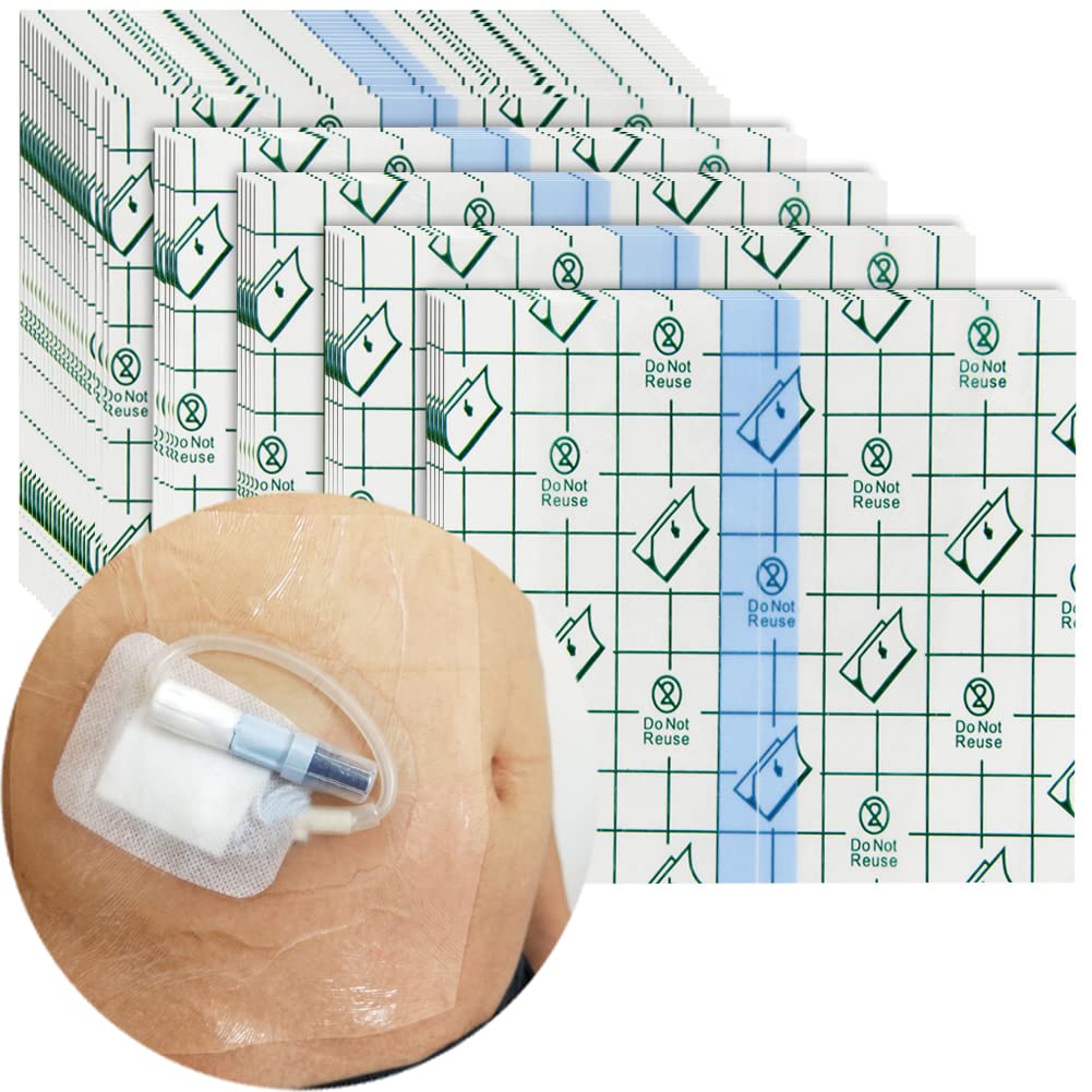 50 Pieces Shower Protector Shields Film Waterproof Dialysis Chest Chemo Port Cover PD Belt Peritoneal Dialysis Central Picc Line Wounds Accessories Peg Tube Supplies Accessories (8 x 8 Inch)