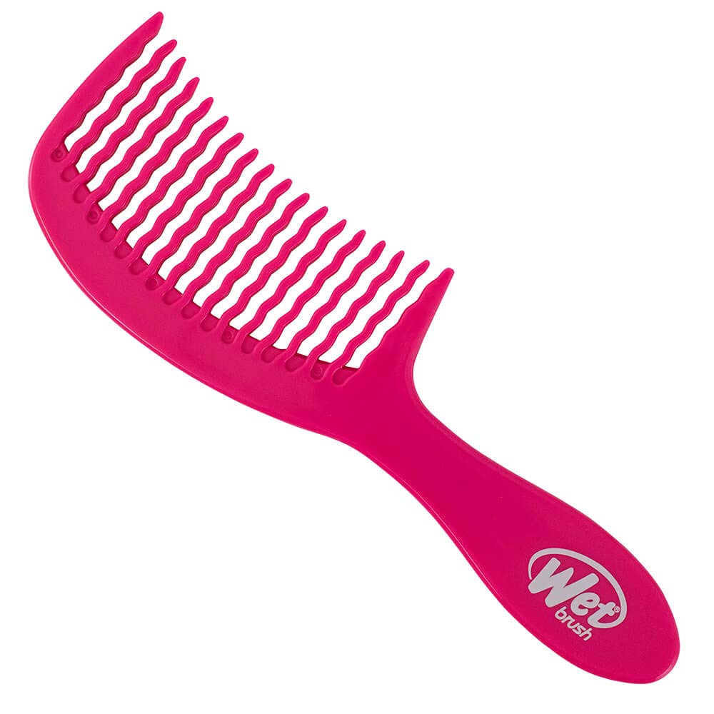 WetBrush Detangling Easy Glide Comb, Wave Tooth Design with Large Surface Area to Glide Through Tangles, Wet Brush Comb is Gentle on Hair, For All Hair Types, Pink