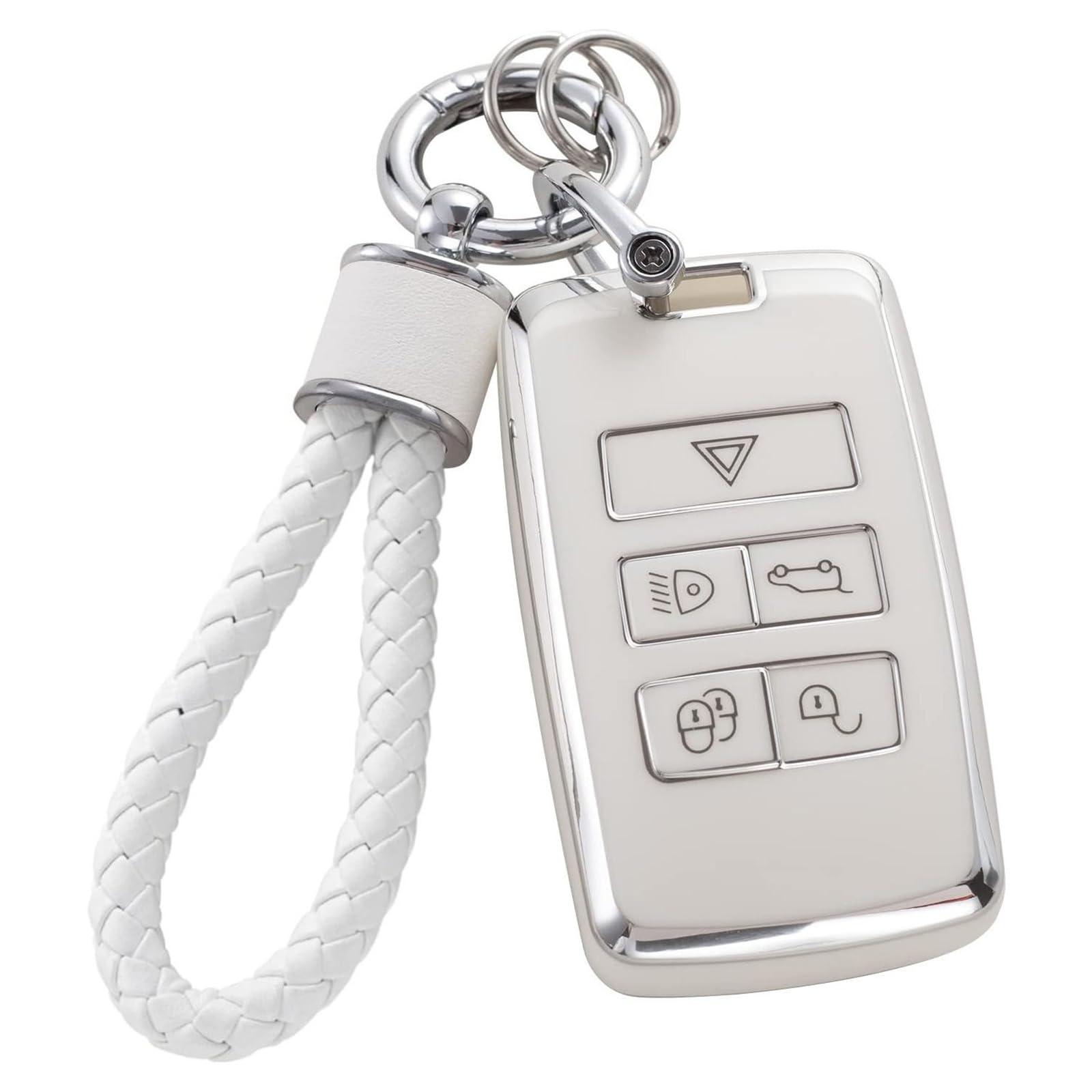 STAYOUNG Compatible With Land Rover Key Fob Cover With Key Chain, All-Inclusive Design, Soft TPU, Practical And Beautiful, Compatible With Land Rover Car Key (Model B)