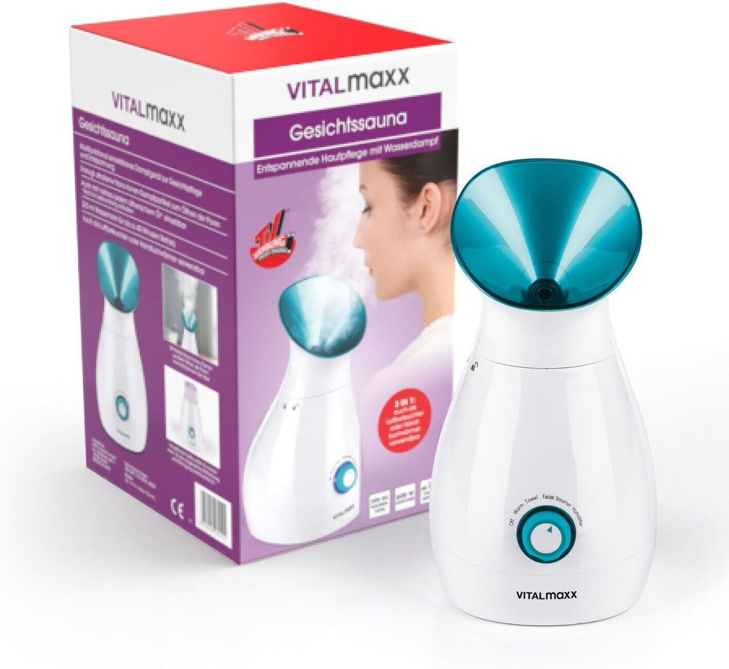 Facial Steamer Inhaler, Face Sauna 3-in-1| Towel Warmer, Nano Ion Steam Particles for Relaxation and Skin Relaxation