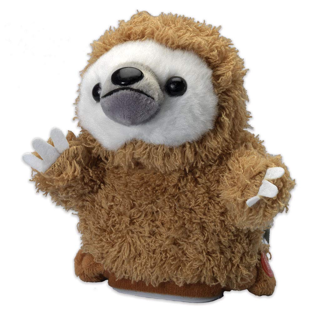 Bits and Pieces - Chatty The Talk Back Sloth - Talking Sloth What You Say Mimicry Pet Toy Plush Buddy Sloth for Children Gift