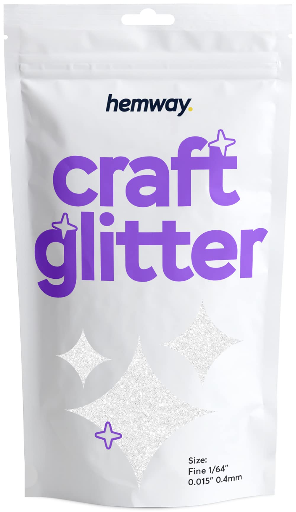 HemwayCraft Glitter 100g / 3.5oz Glitter Flakes for Arts Crafts Tumblers Resin Epoxy Scrapbook Glass Schools Paper Halloween Decorations - Fine (1/64 0.015 0.4mm) - White Iridescent