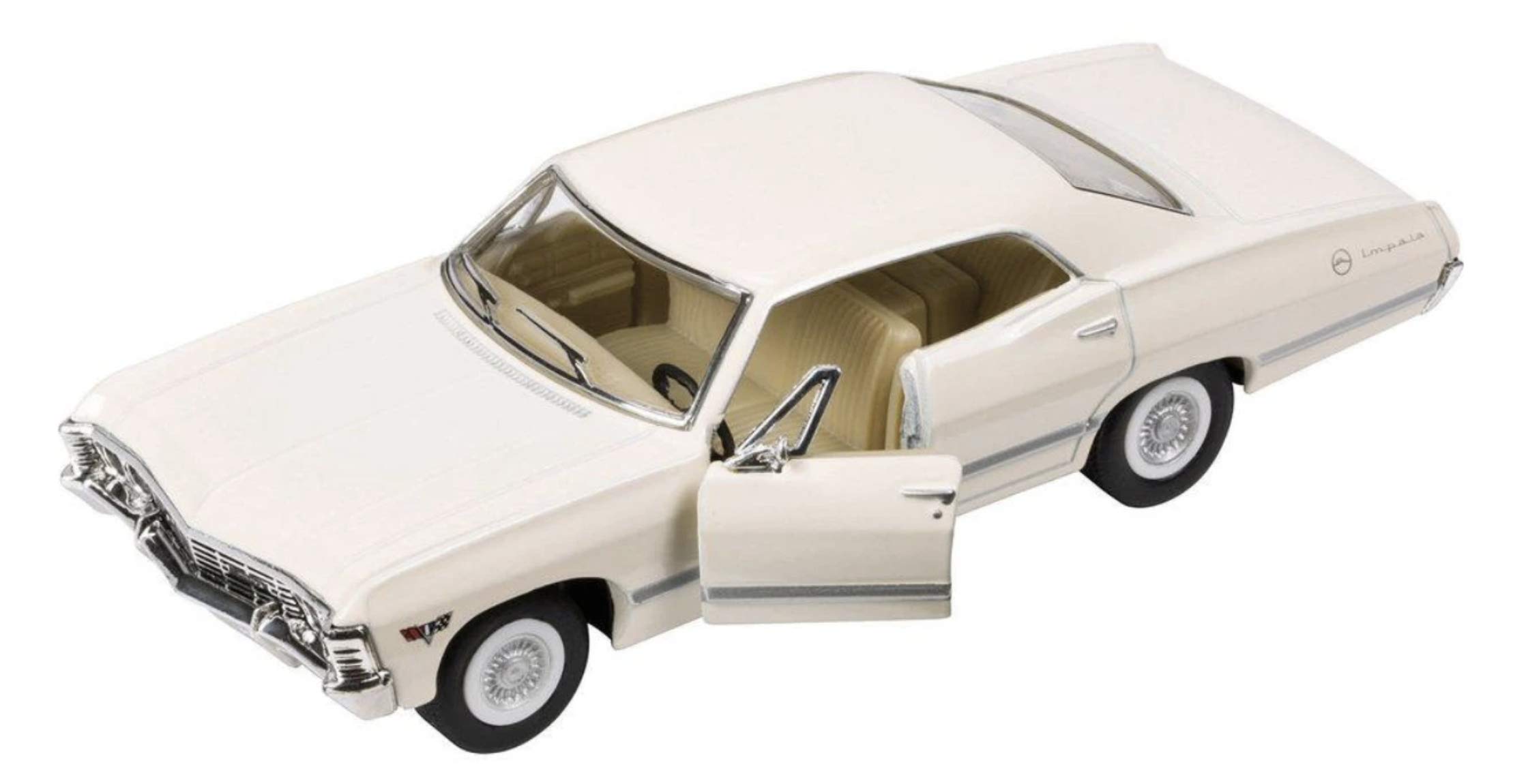 Kinsmart1/43 Scale Model Compatible with Chevrolet Impala 1967 (White)