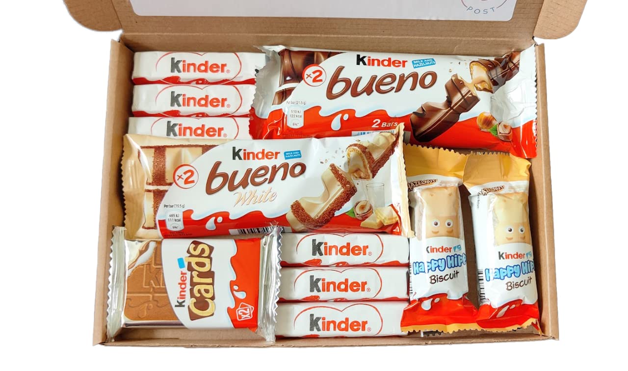 Kinder Chocolate Gift Box | Kinder Hamper | Happy Hippos | Kinder Cards | Kinder Bueno Letterbox Gift | Kinder Lover Selection Box