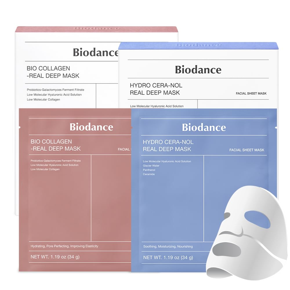 BIODANCE Real Deep Mask Duo: Bio-Collagen Real Deep Mask & Hydro Cera-nol Real Deep Mask