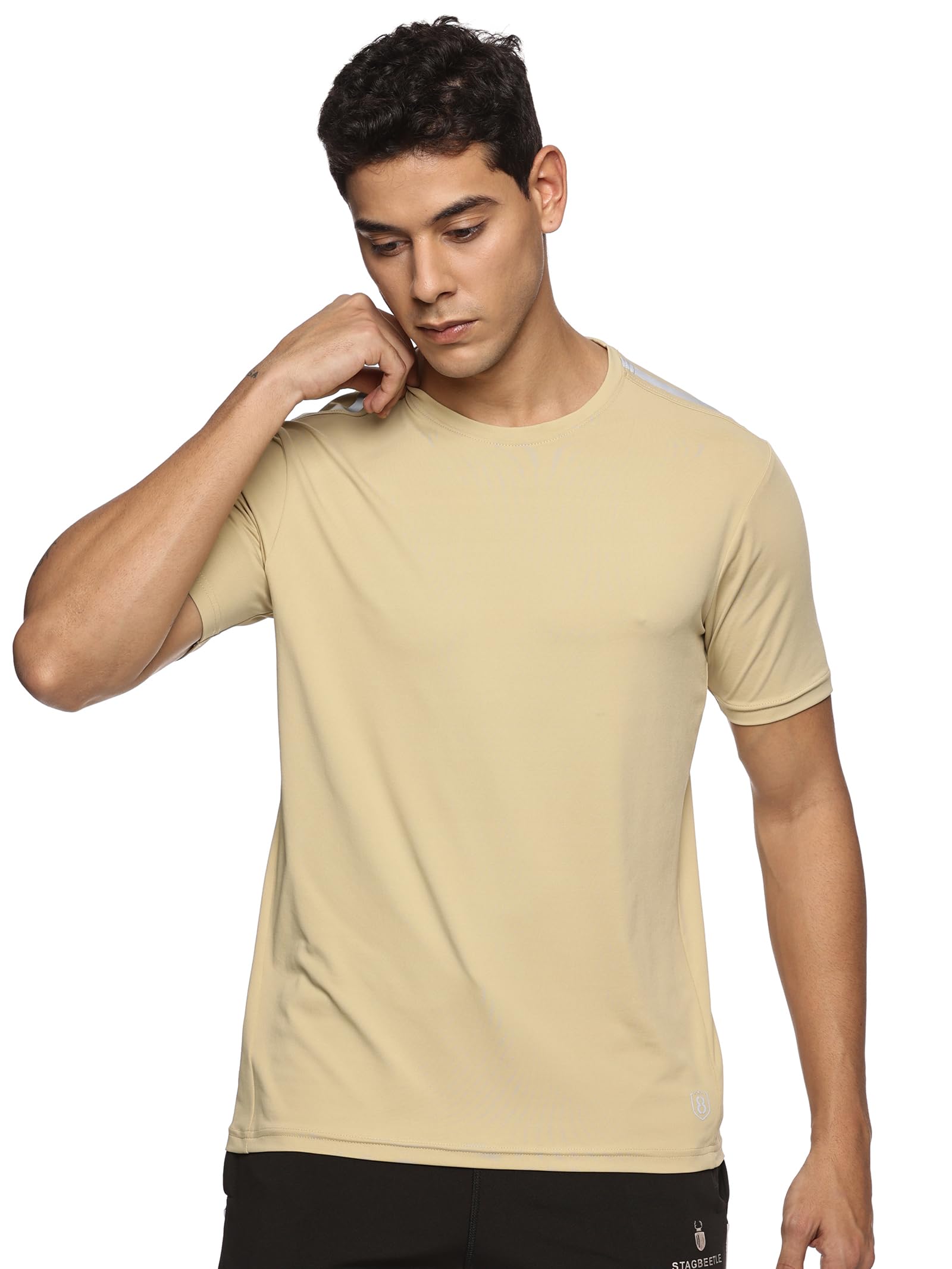 DOMIN8 Men Breathable Quick Dry Regular Fit Sports T-Shirt