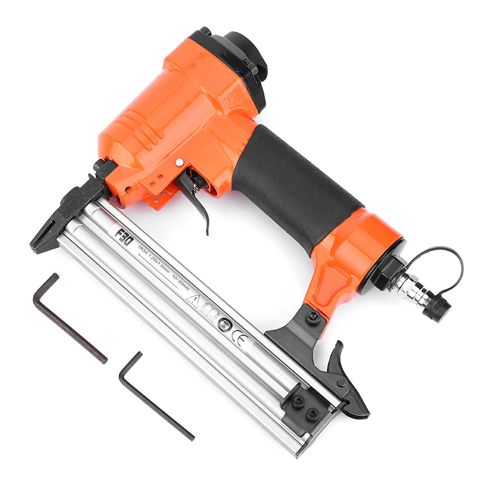 Nail Gun, Energy Saving Brad Nailer, Handheld Industrial 0.4-0.7mpa Professional Pneumatic Staple Gun for Industry Pneumatic Nail Gun 10-30mm Straight Nails