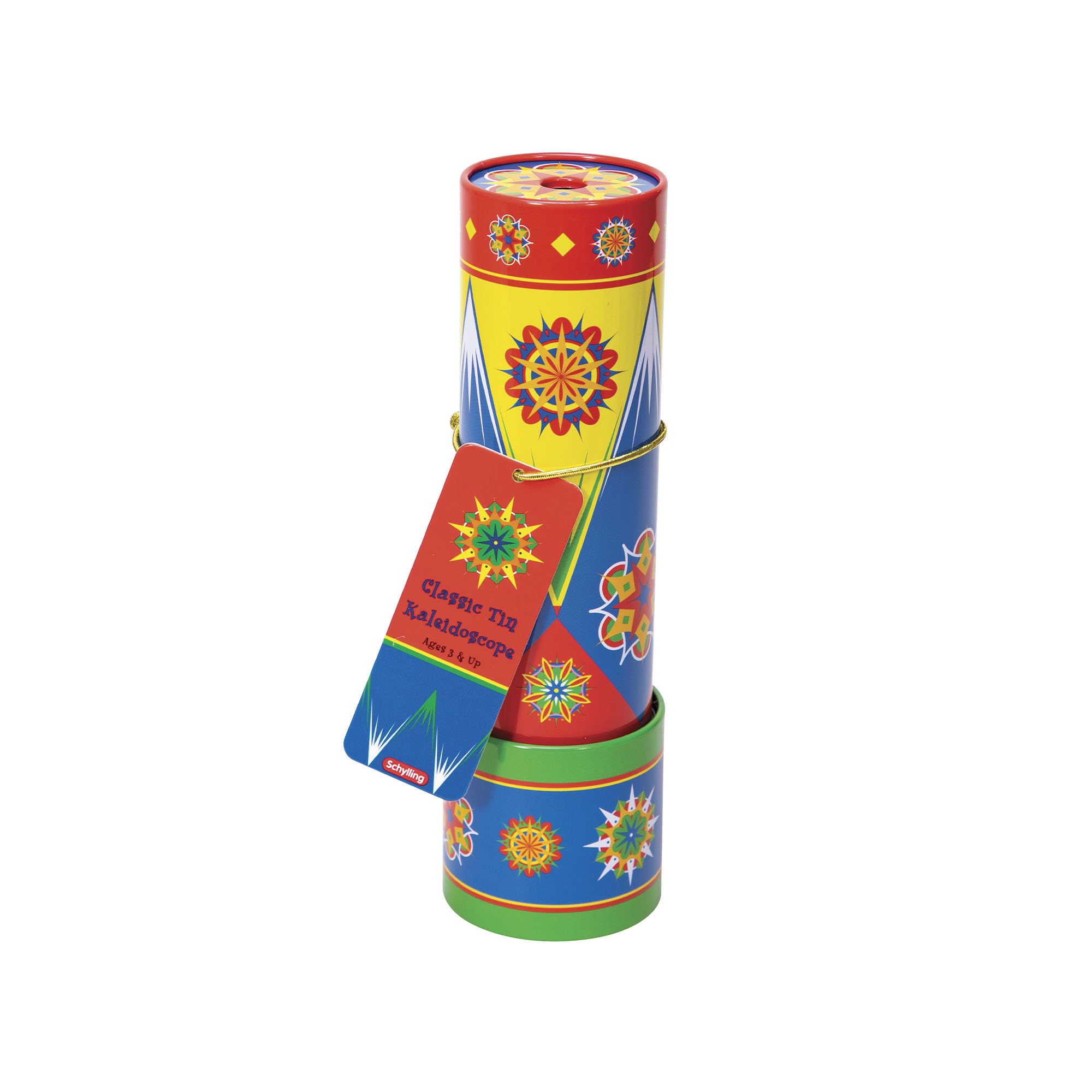 Schylling Classic Tin Kaleidoscope - Fun, Colorful Pattern-Changing Toy - Durable Tin with Multicolored Beads - Ages 3 and Up - One Piece