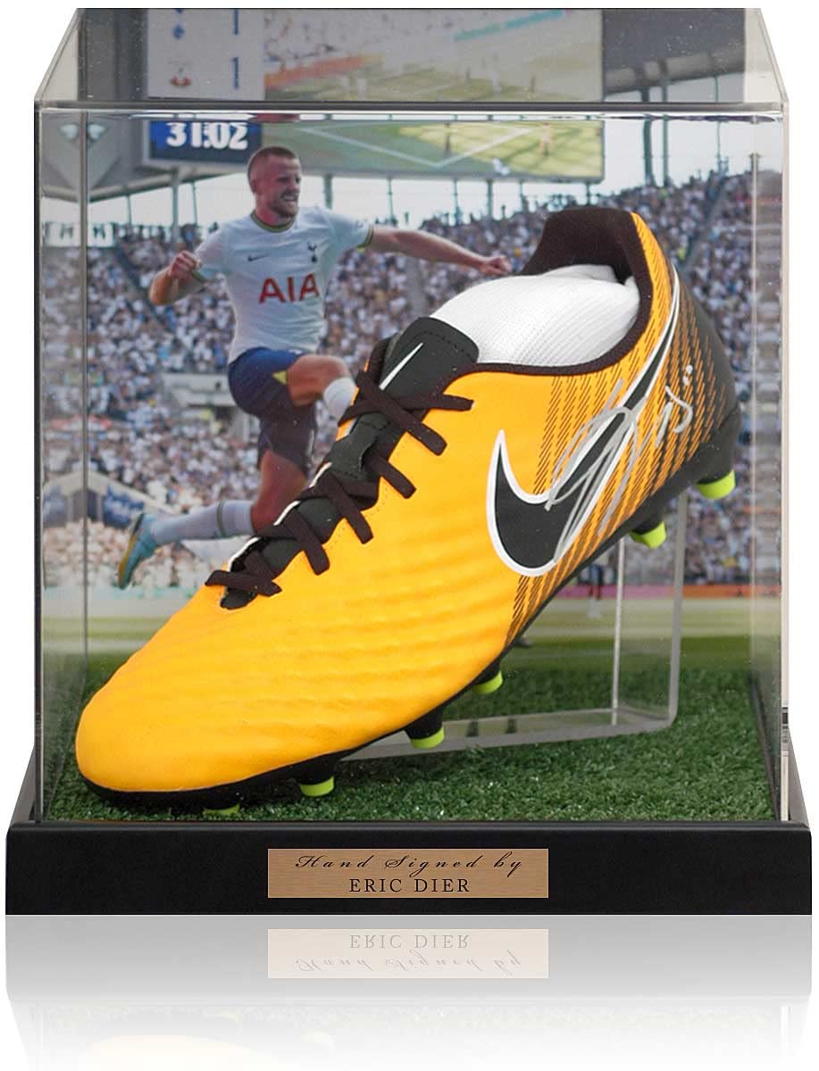 Eric Dier THFC Hand Signed Football Boot Spurs Presentation AFTAL COA