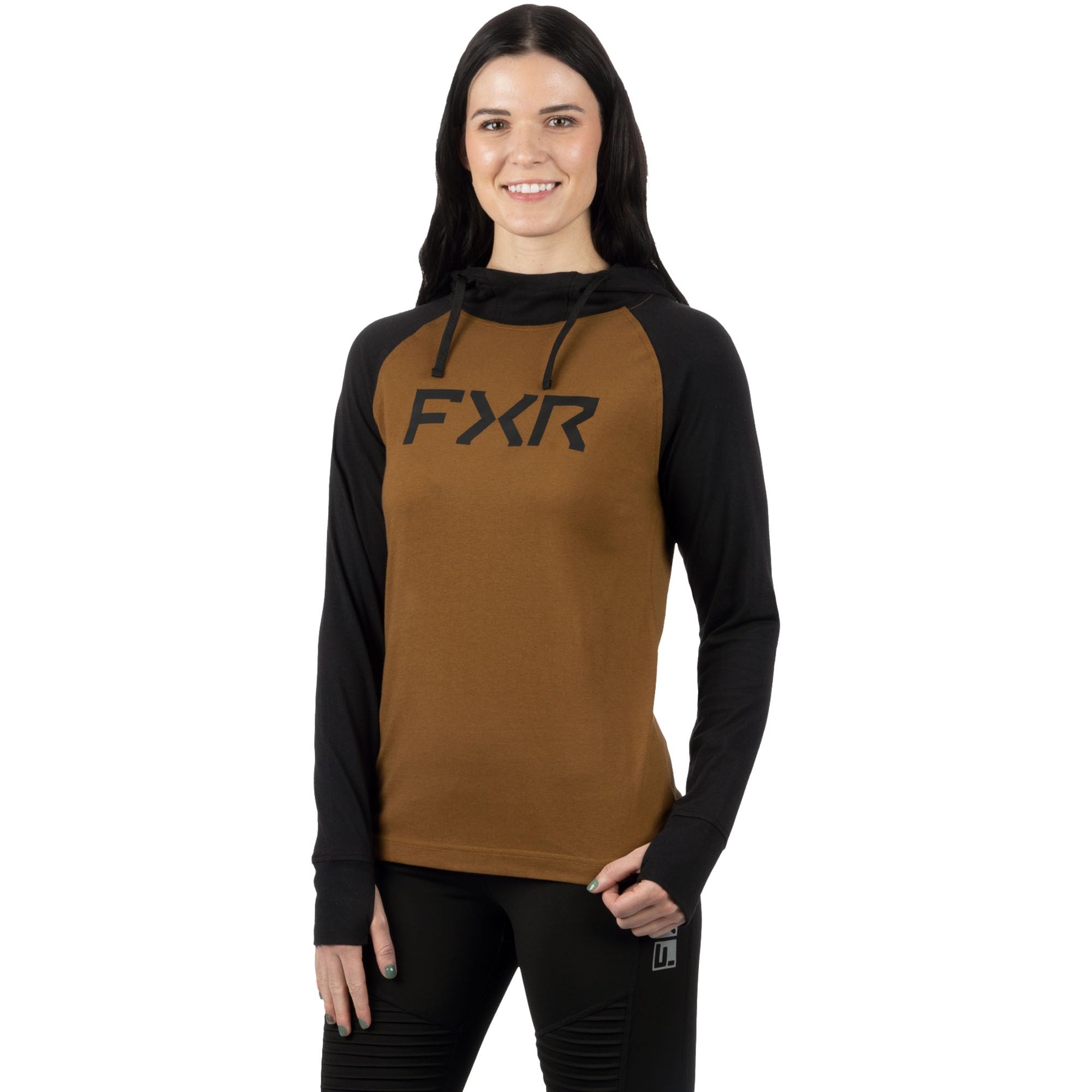 FXRWomens Trainer Lite Premium Pullover Hoodie Long Sleeve Cotton Black/Copper