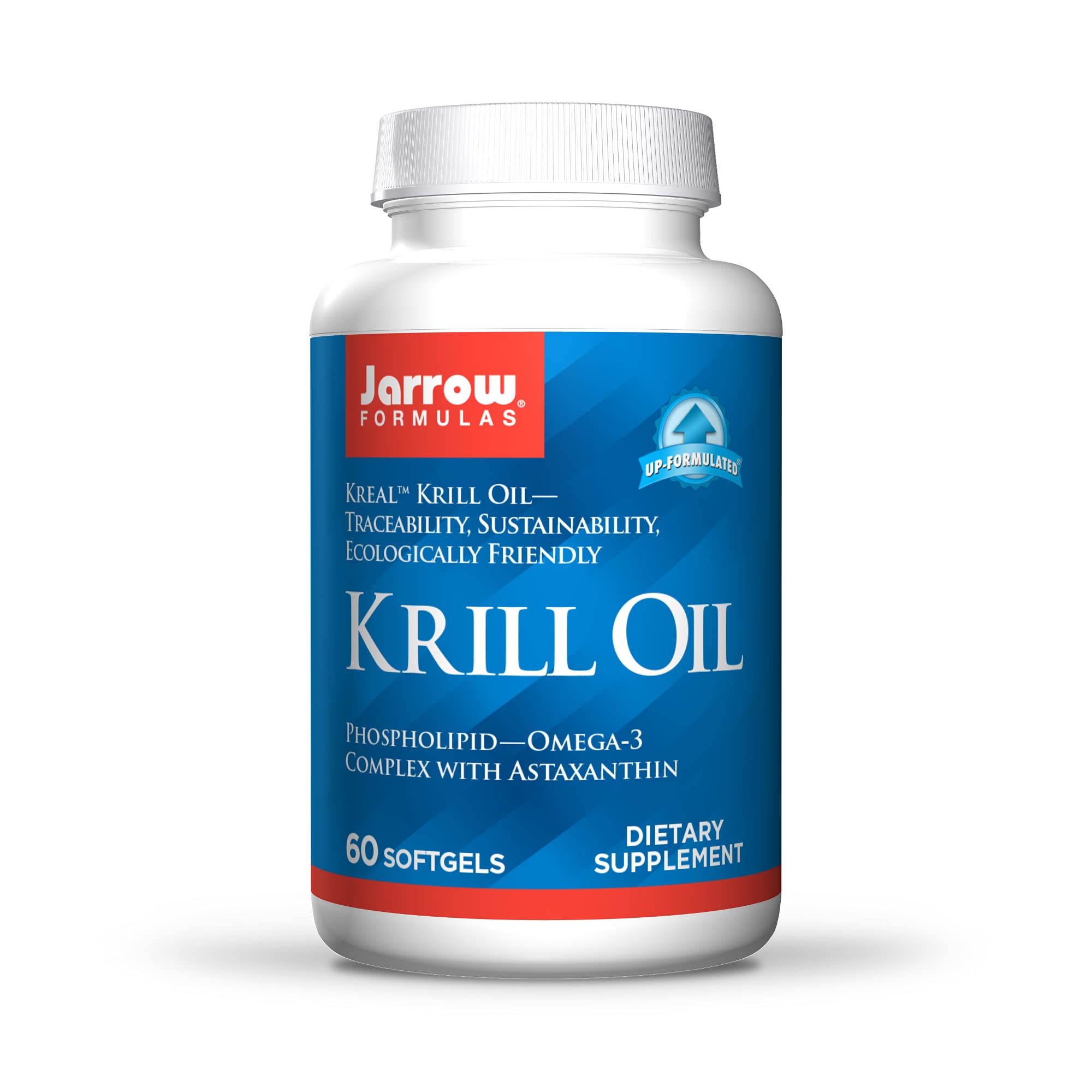 Jarrow Jarrow Formulas Krill Oil, Supports Brain, Memory, Energy, Cardiovascular Health, 60 Softgels, KO60