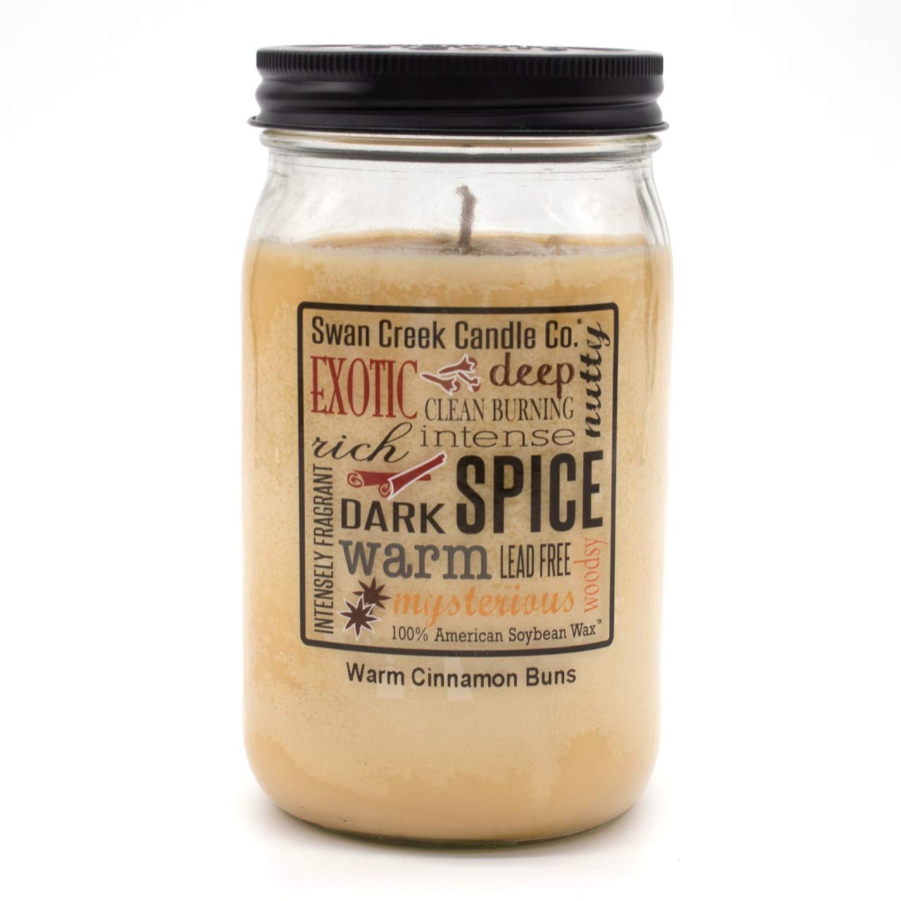 Swan Creek Candle Warm Cinnamon Buns 24 Oz Candle