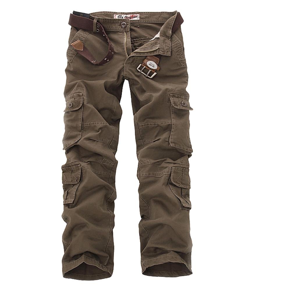 Sunshey Mens Casual Combat Cargo Pants Trousers Loose Cotton Work Wear Camouflage Trousers