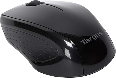 Targus Wireless Optical Mouse, Includes Stow-n-Go USB Receiver and 2 AAA Batteries, Black (AMW571BT/W571)