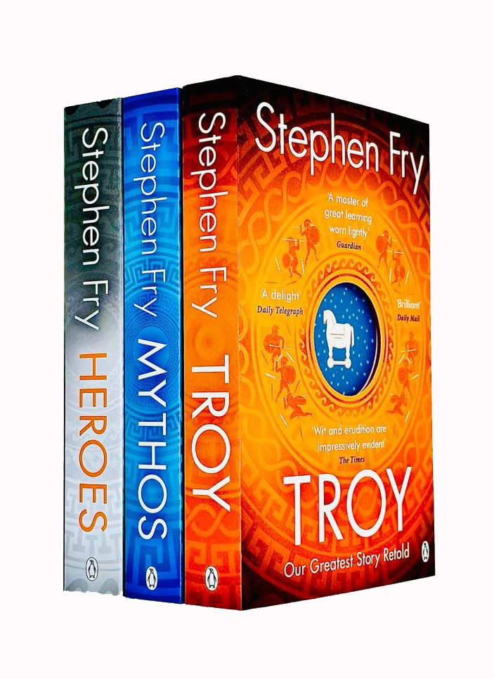 Stephen Fry Greek Myths Series Collection 3 Books Set (Troy, Heroes, Mythos) Paperback – 1 Jan. 2020