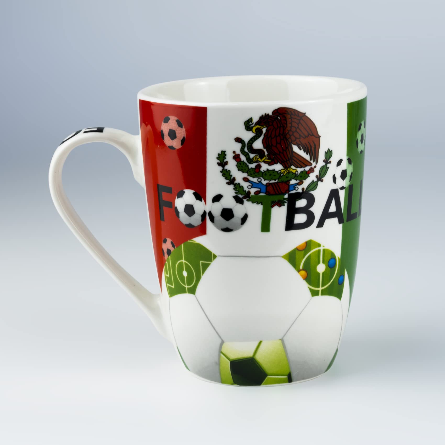 GOGOHome Brand Football Player Scores Goal Mug Pottery Ceramic Coffee Cup Tableware â€“ 340ml