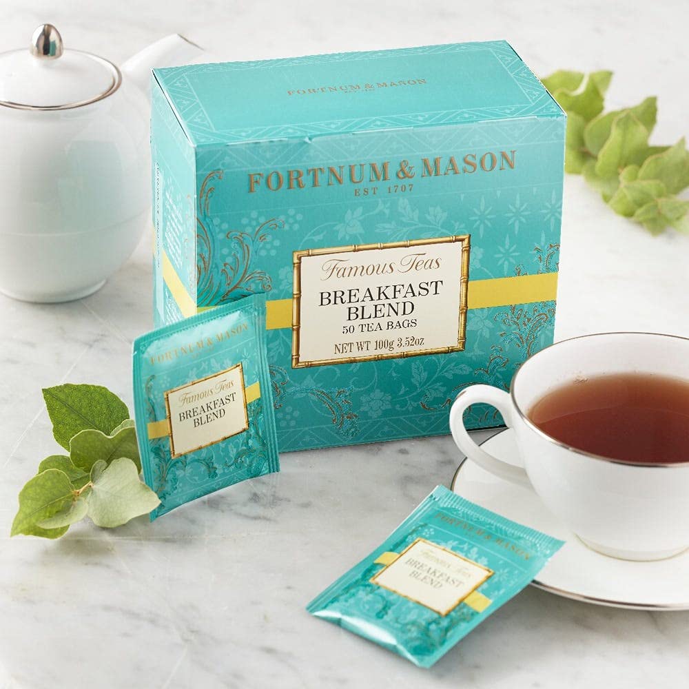 Fortnum and Mason British Tea, Breakfast Blend 50 Count Tea Bags (1 Pack)